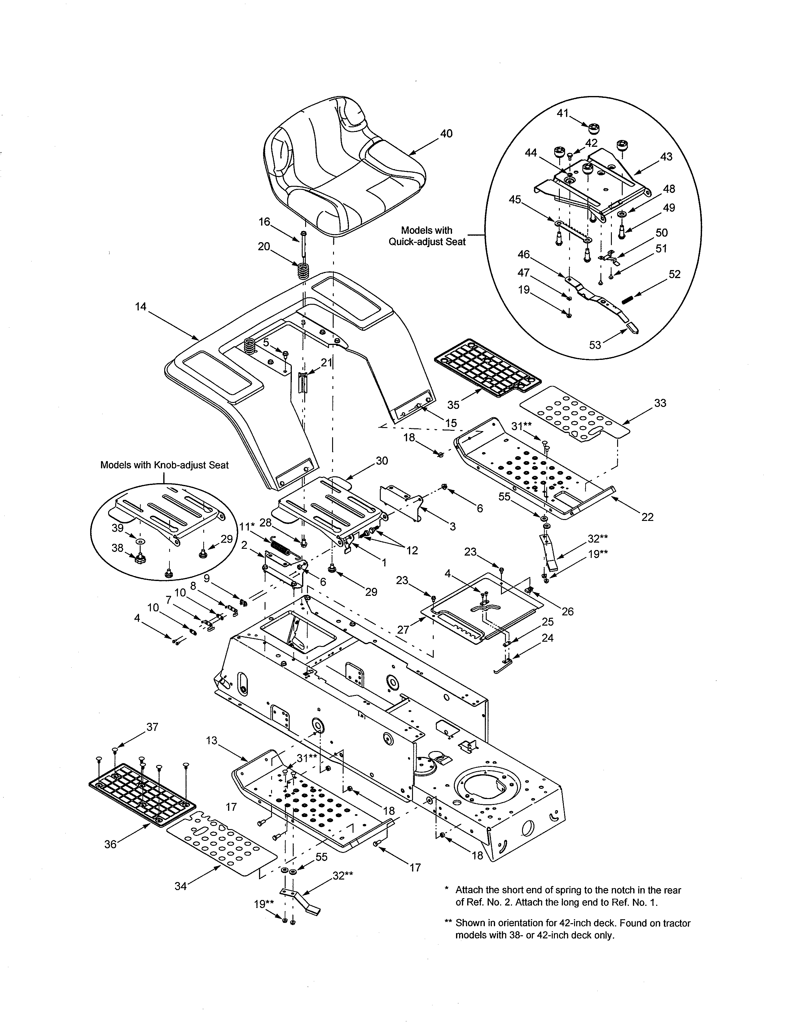 MTD 13AF685G700 seat & fender diagram