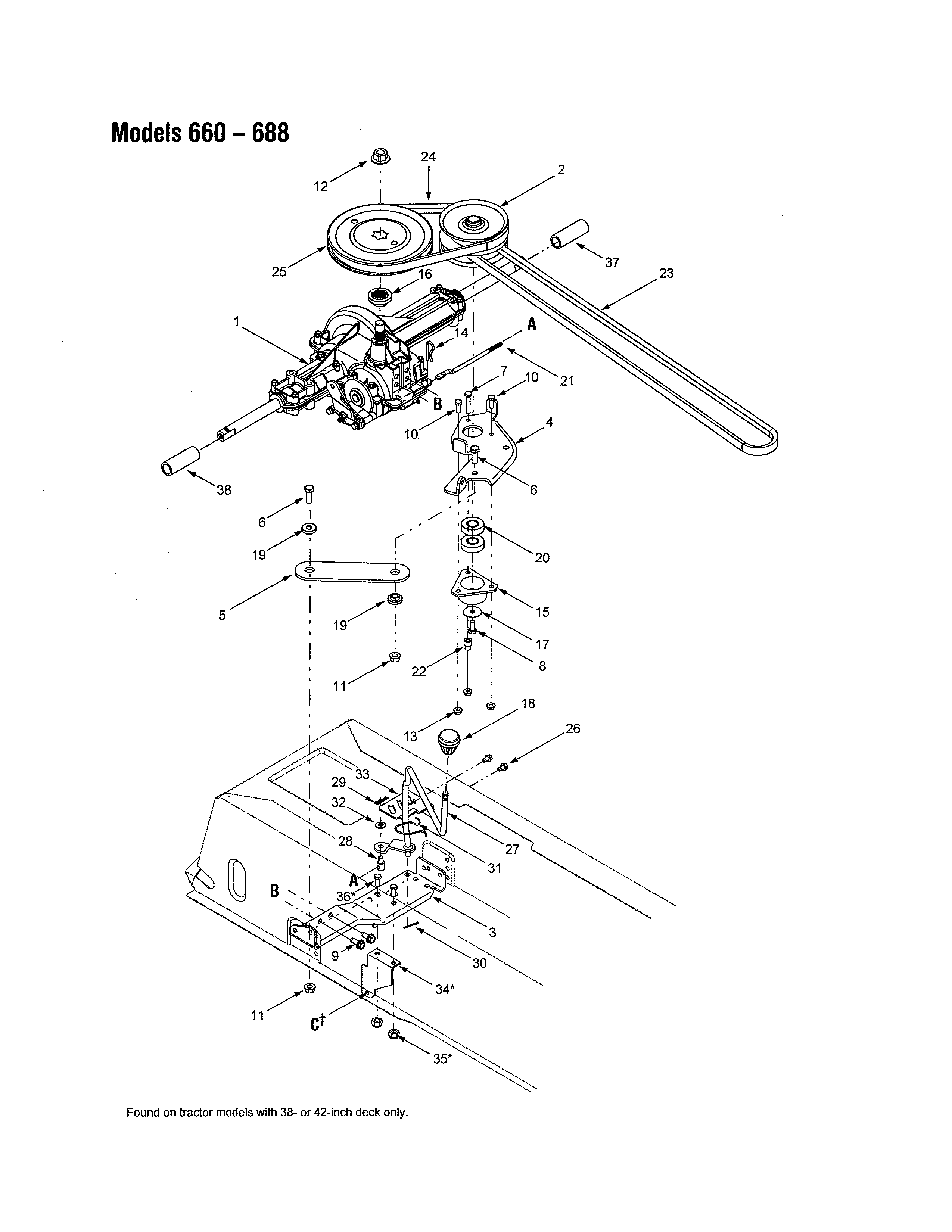 MTD 13AF685G700 transmission diagram