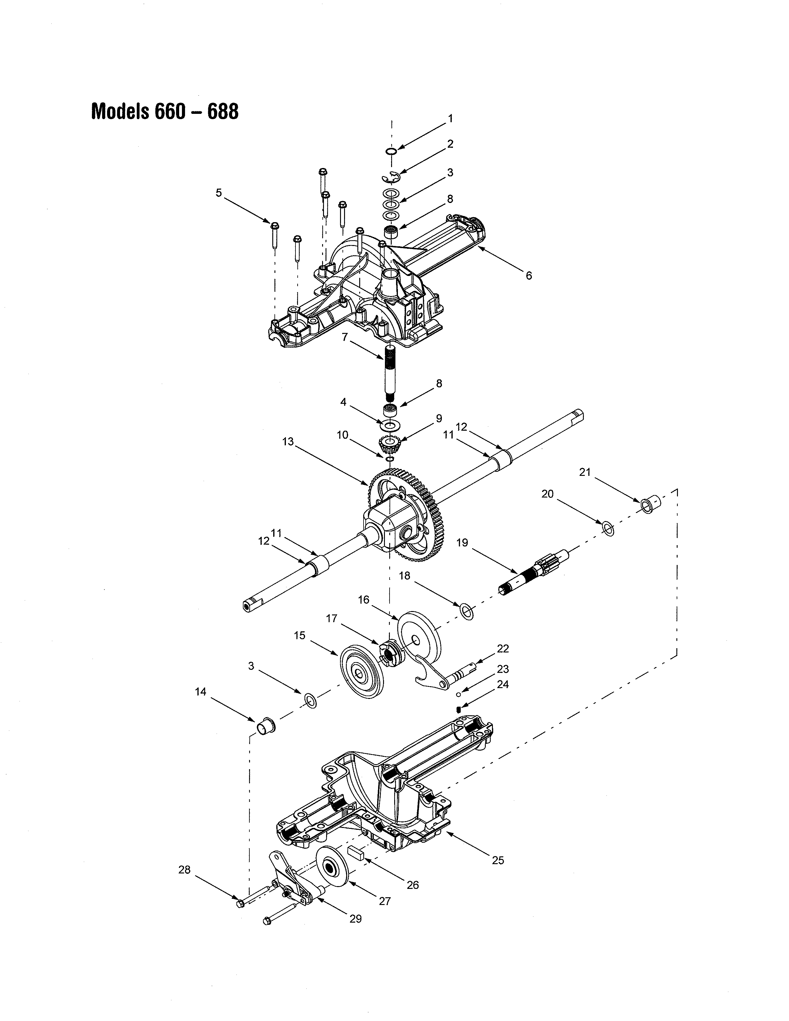 MTD 13AF685G700 differential diagram