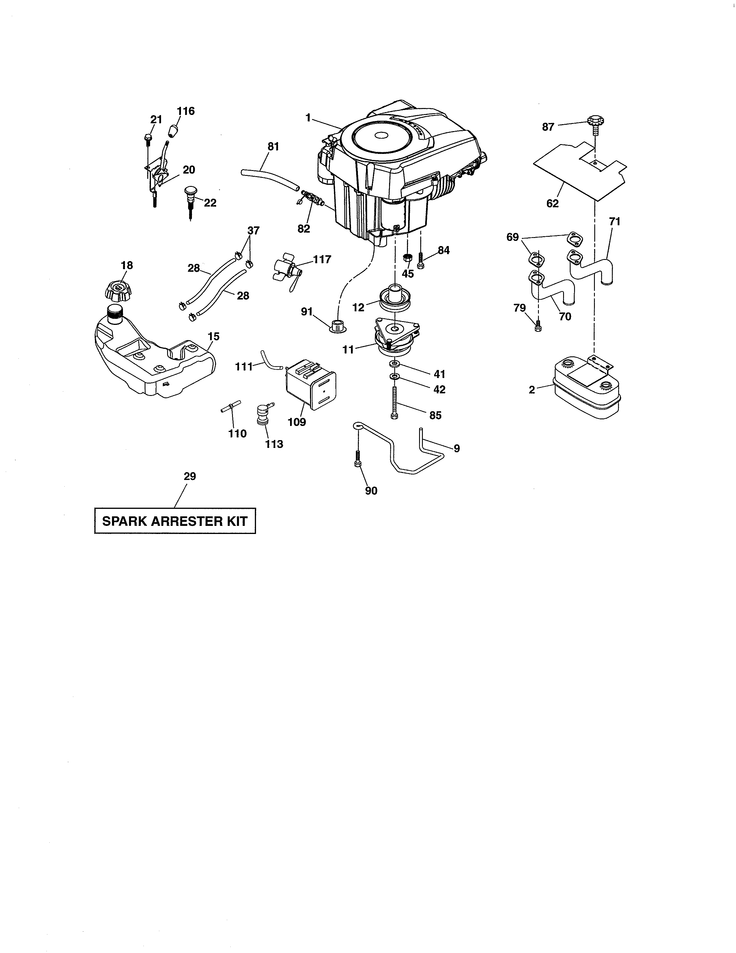 Craftsman 917250250 engine diagram