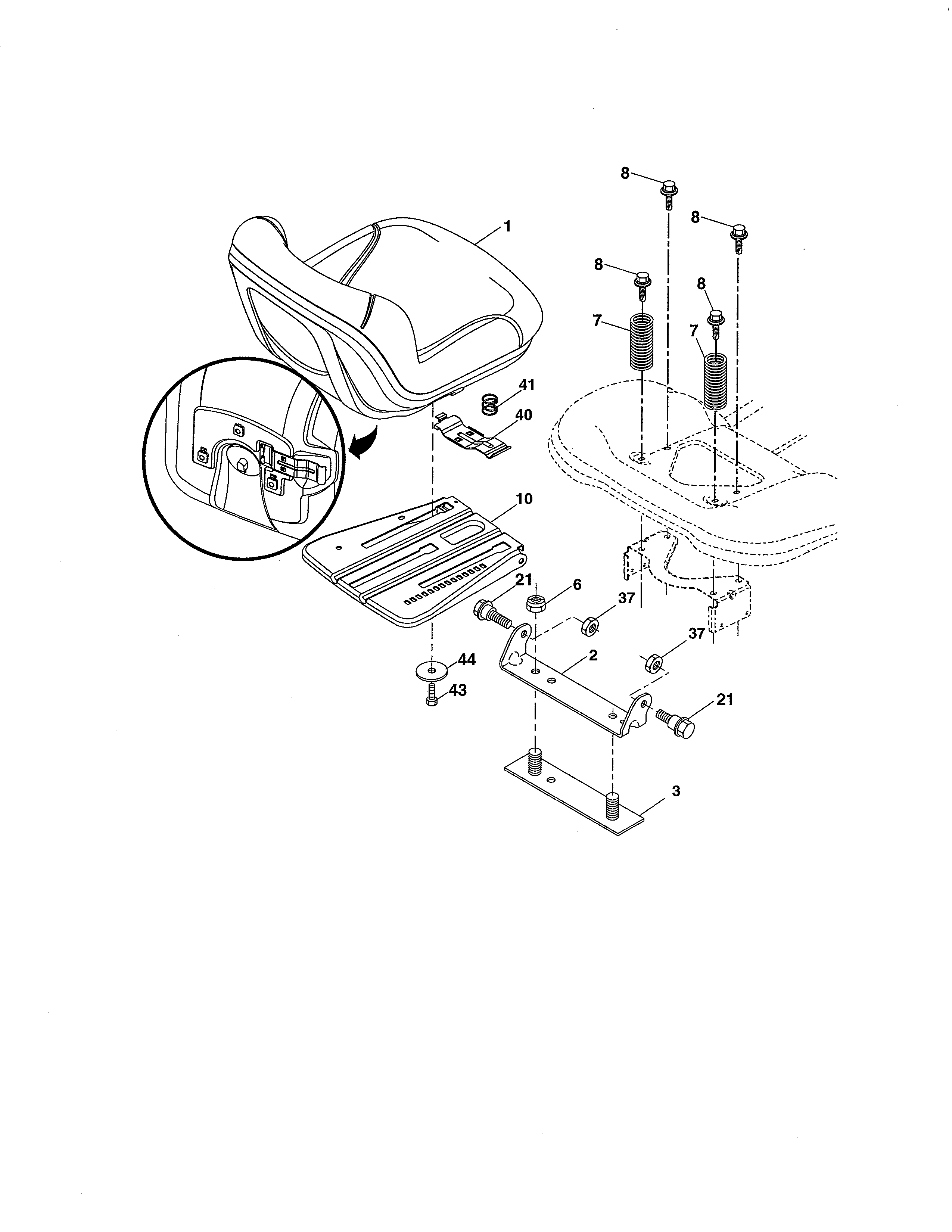 Craftsman 917250250 seat diagram