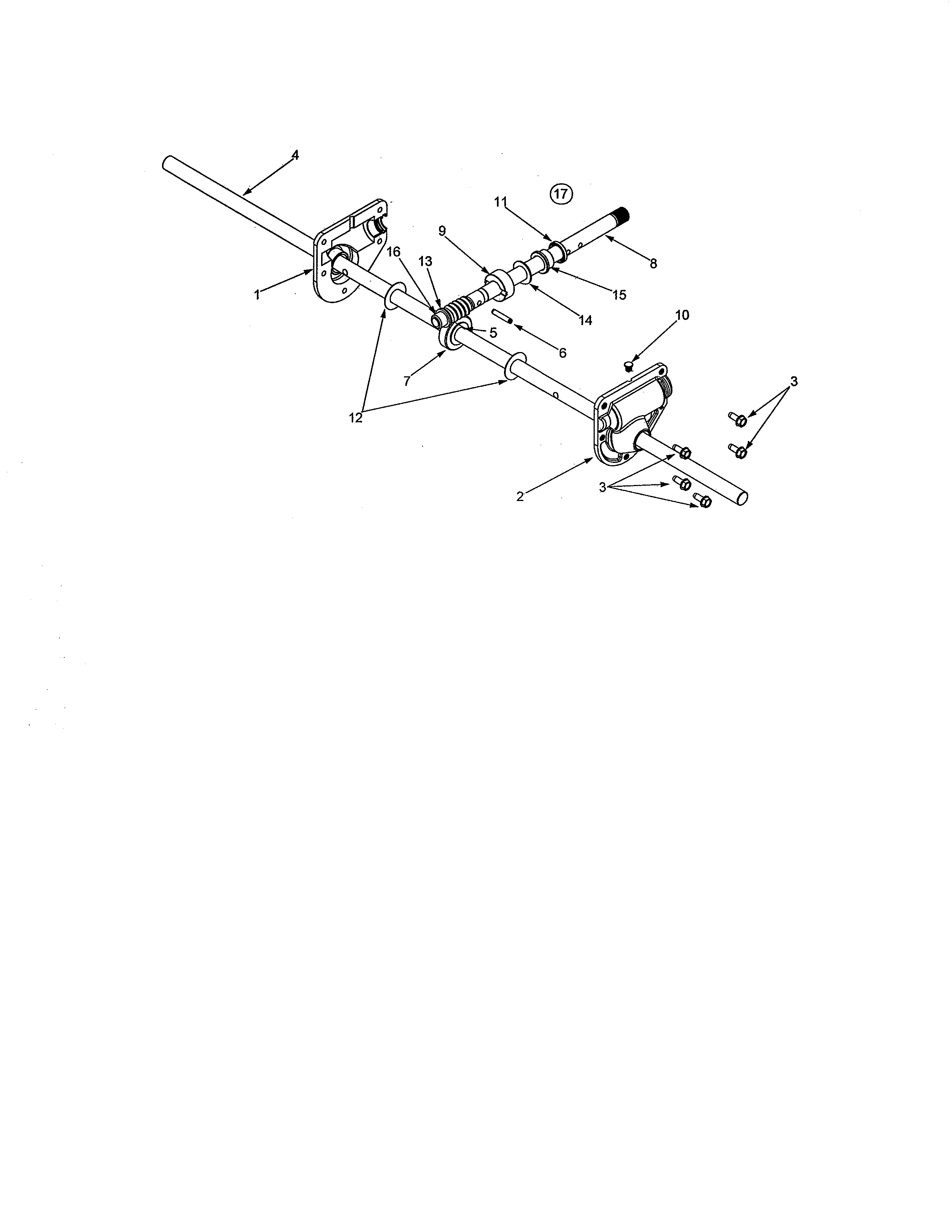 MTD 31AS611E352 axle diagram
