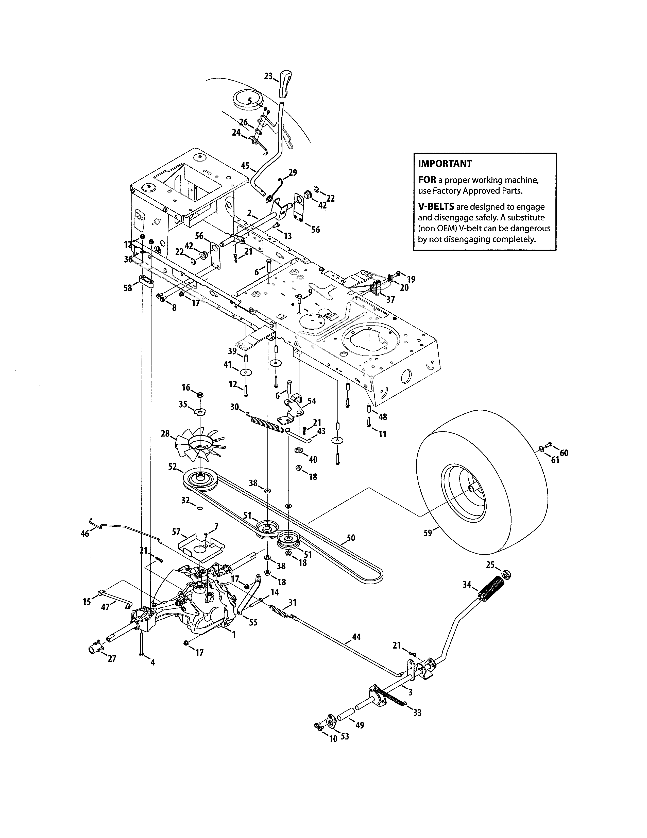 MTD 13AJ795S004 transmission diagram