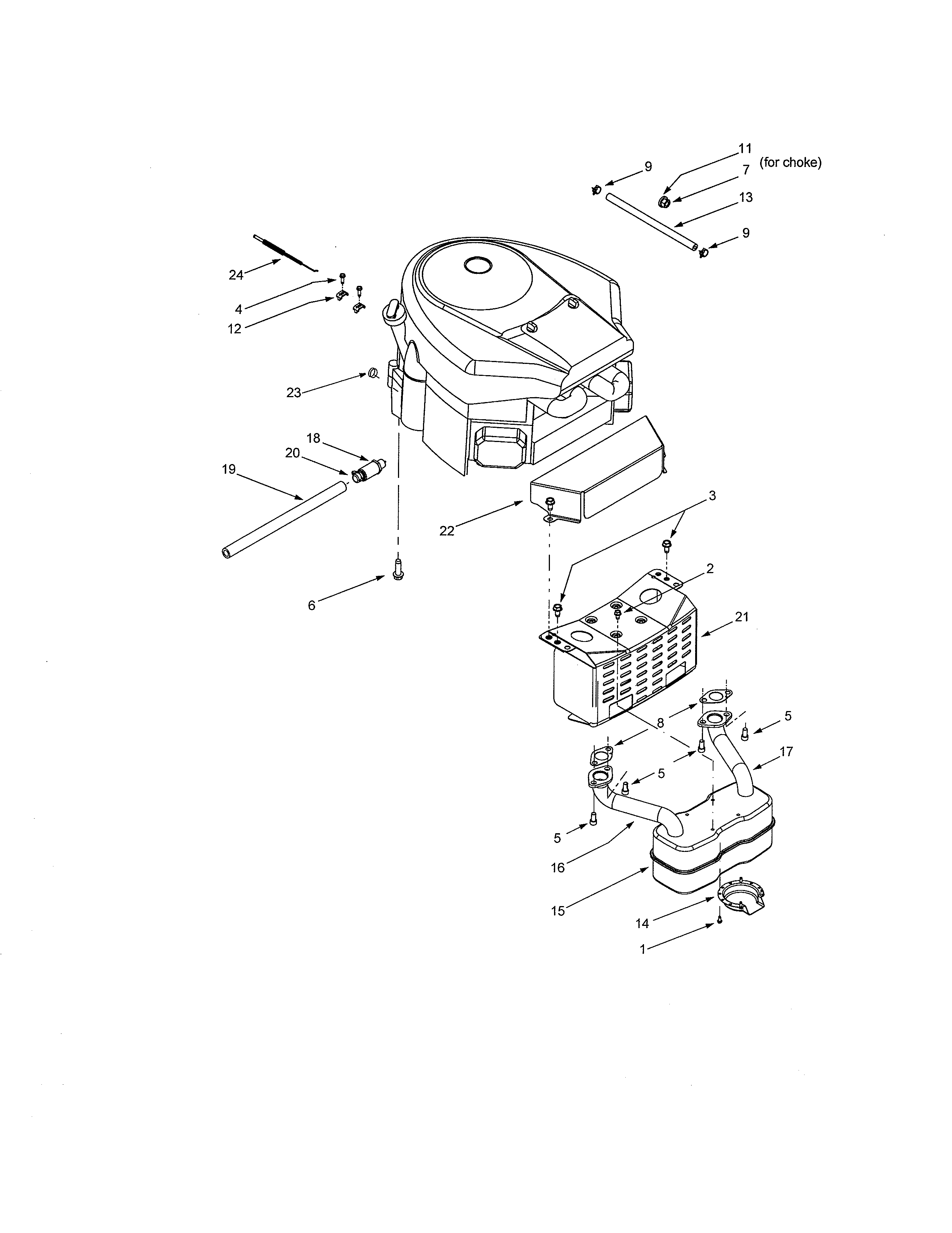 Yard-Man 13AT604G701 muffler diagram