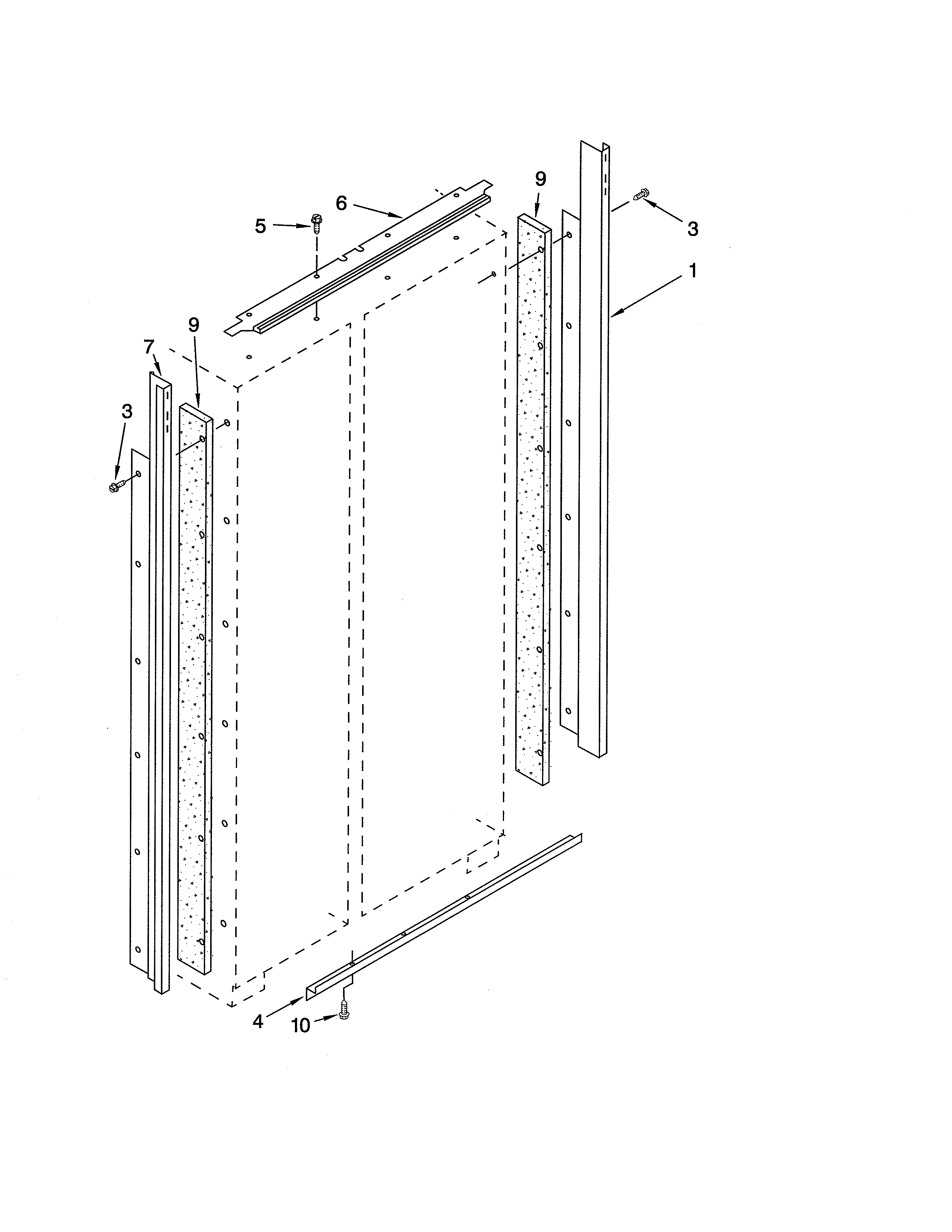 KitchenAid KSSO42QMB01 cabinet trim diagram