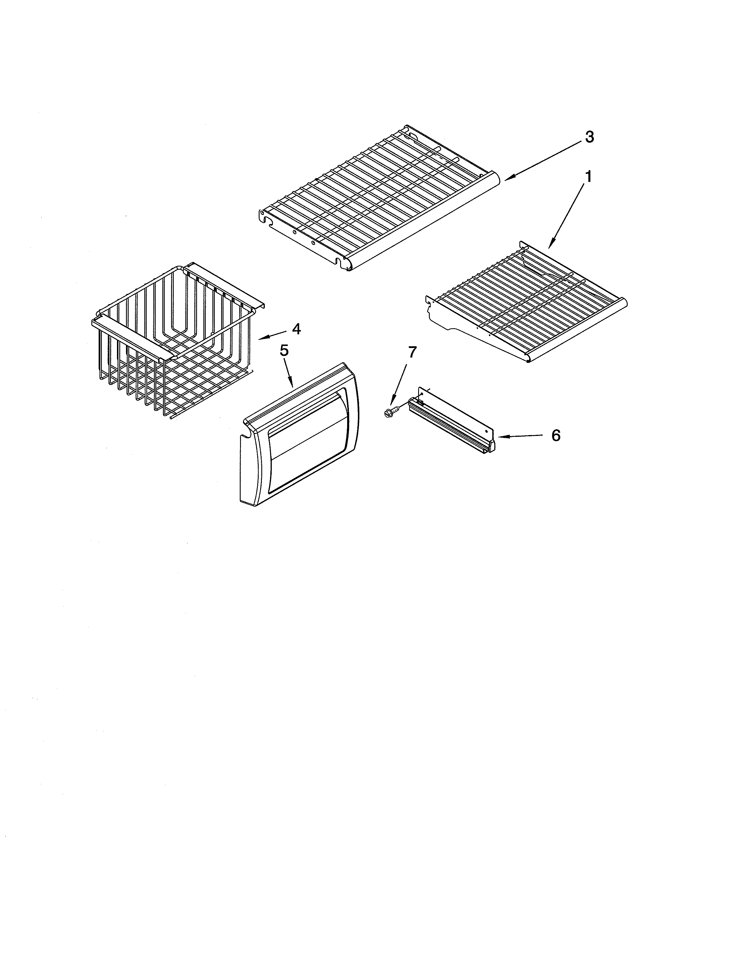 KitchenAid KSSO42QMB01 freezer shelf diagram