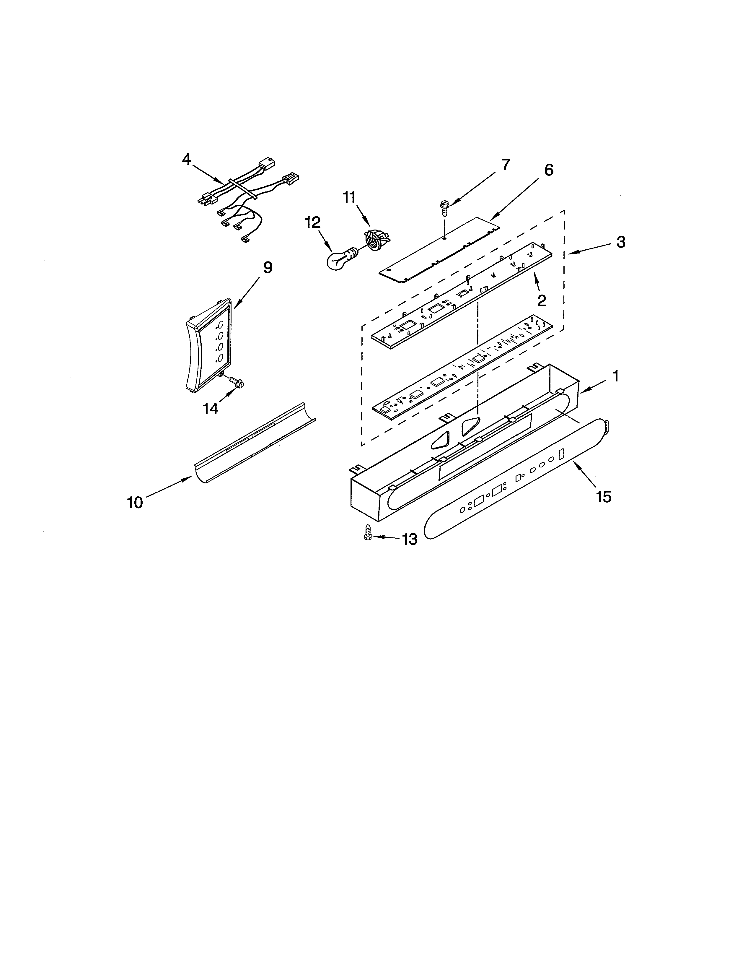 KitchenAid KSSO42QMB01 control panel diagram