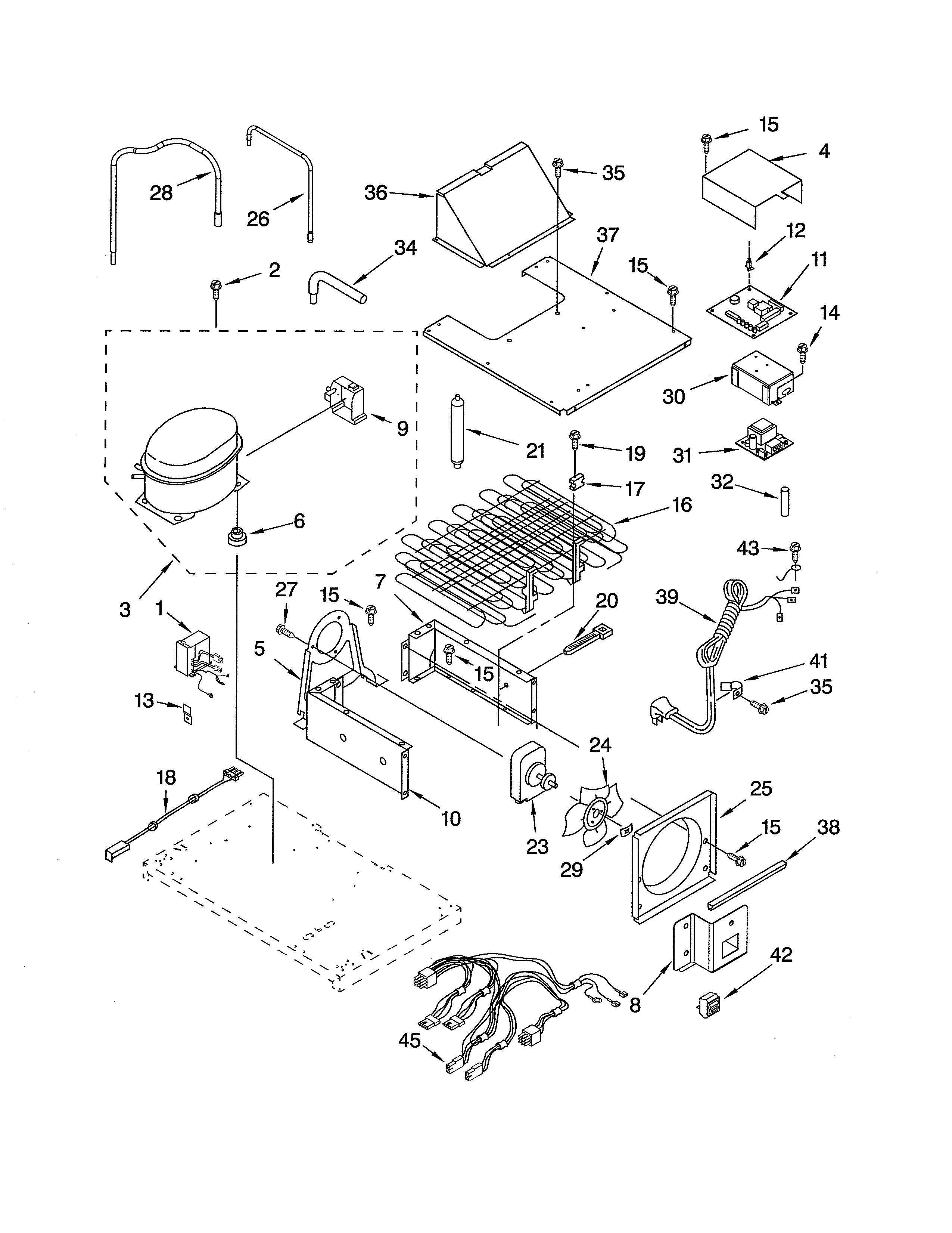 KitchenAid KSSO42QMB01 upper unit diagram