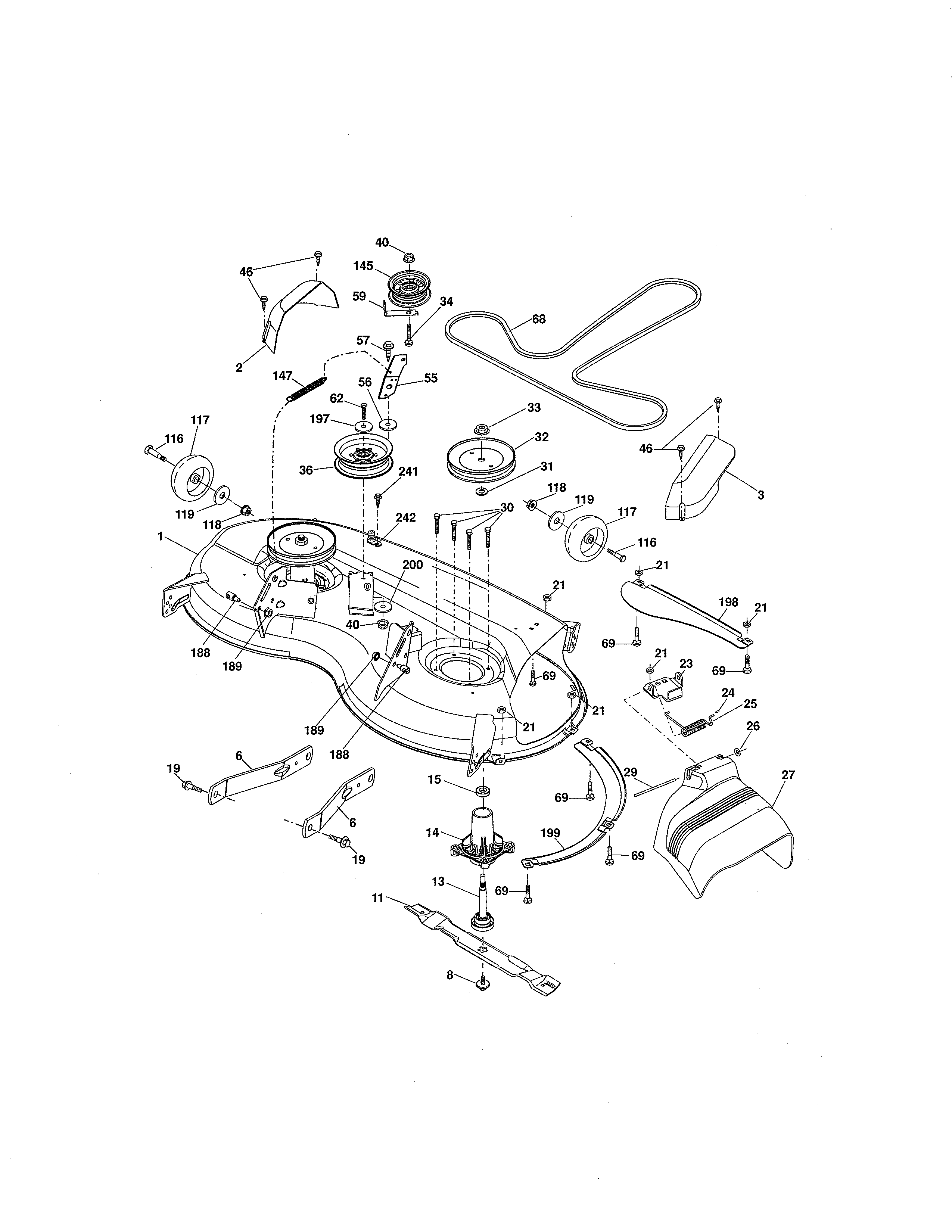 Craftsman 917288720 mower deck diagram