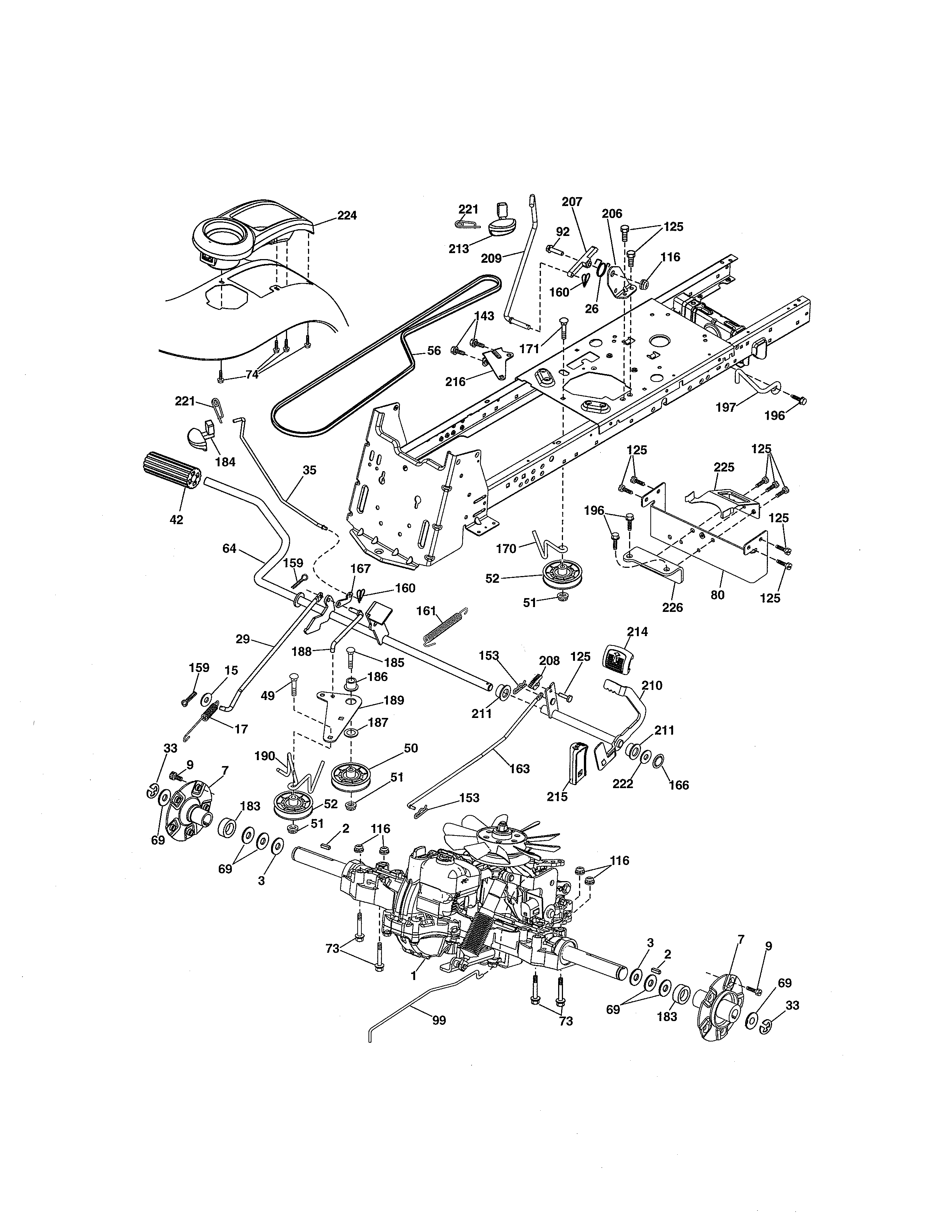 Craftsman 917288740 ground drive diagram