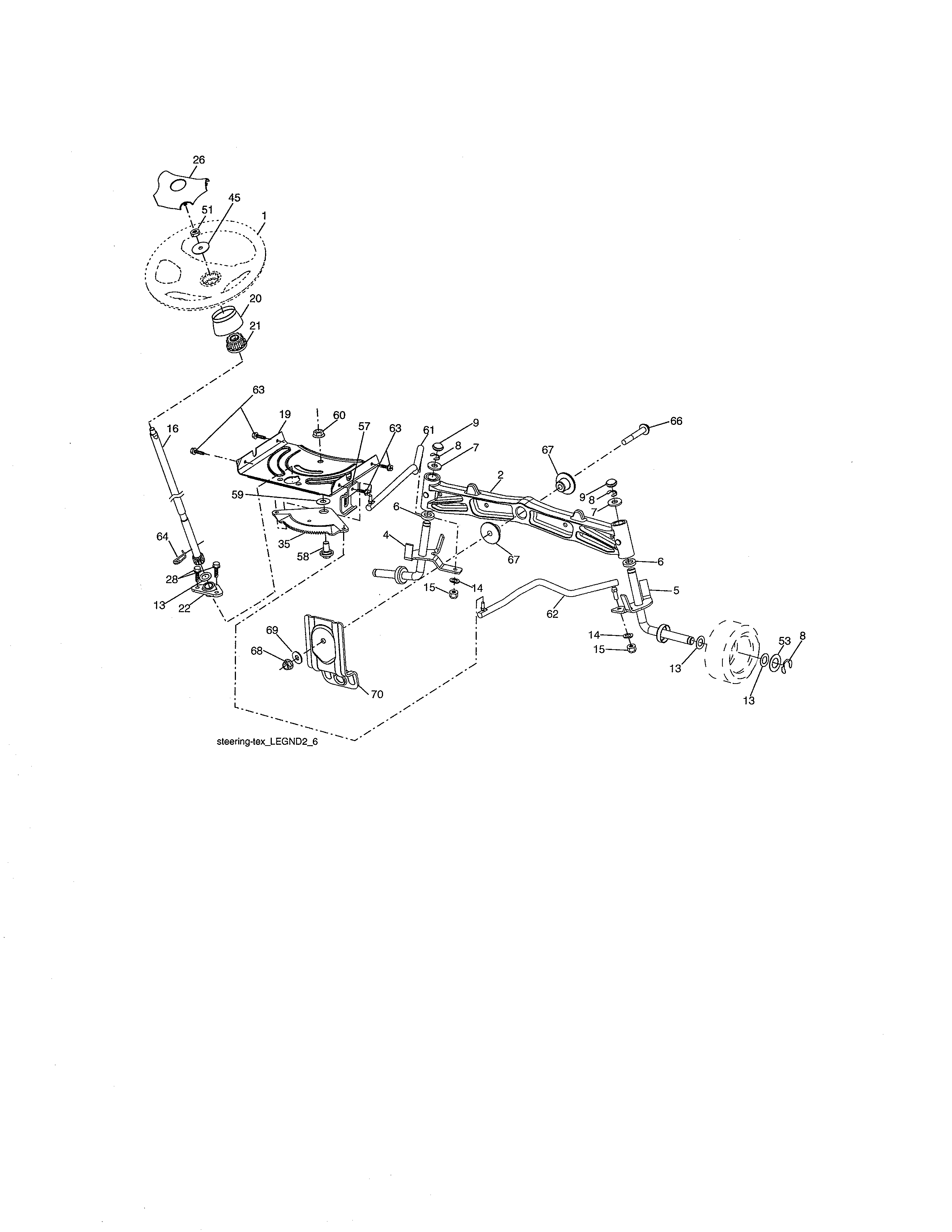 Craftsman 917288740 steering diagram