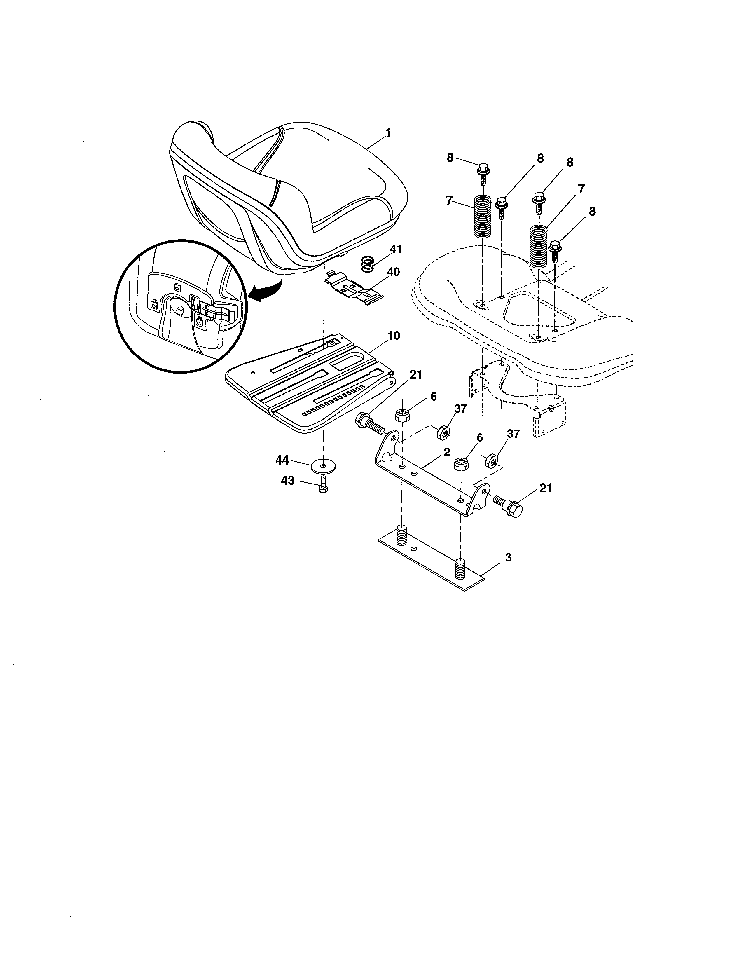 Craftsman 917288740 seat diagram