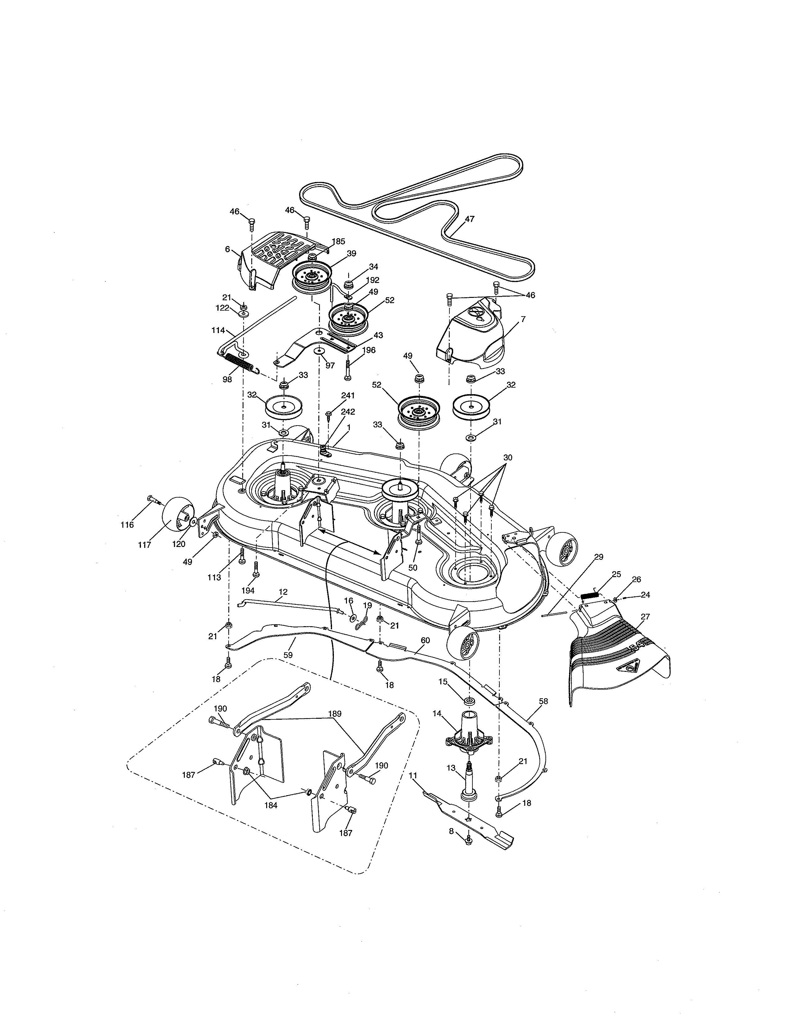 Craftsman 917288740 mower deck diagram
