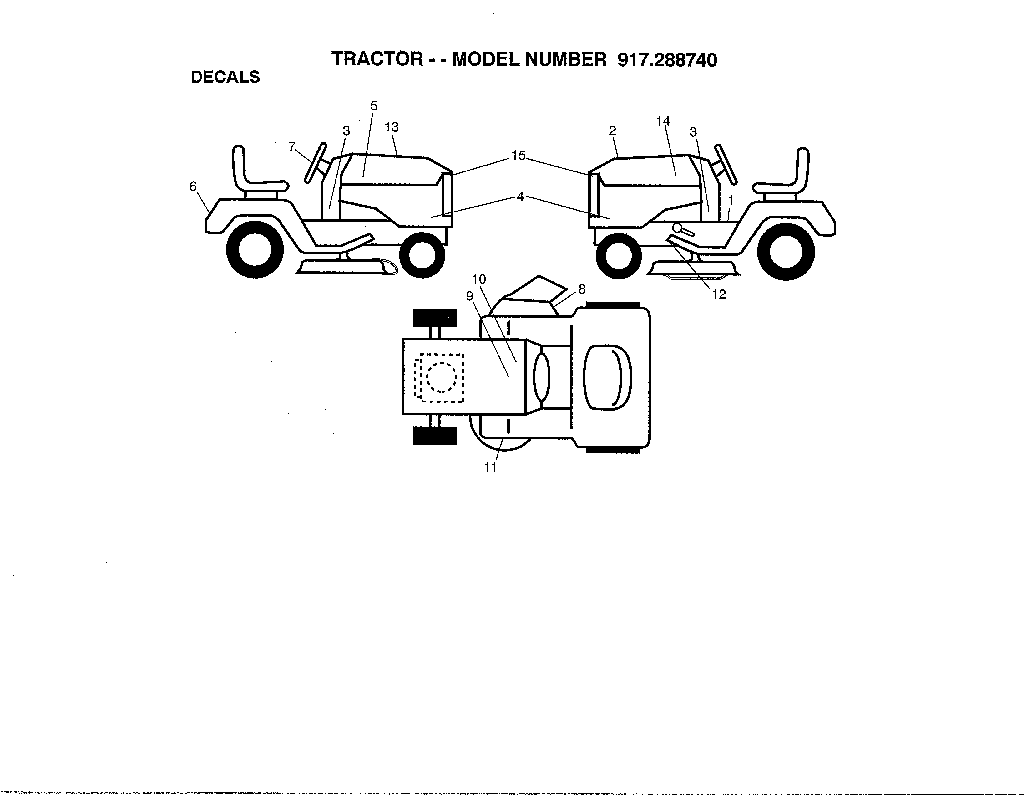 Craftsman 917288740 decals diagram