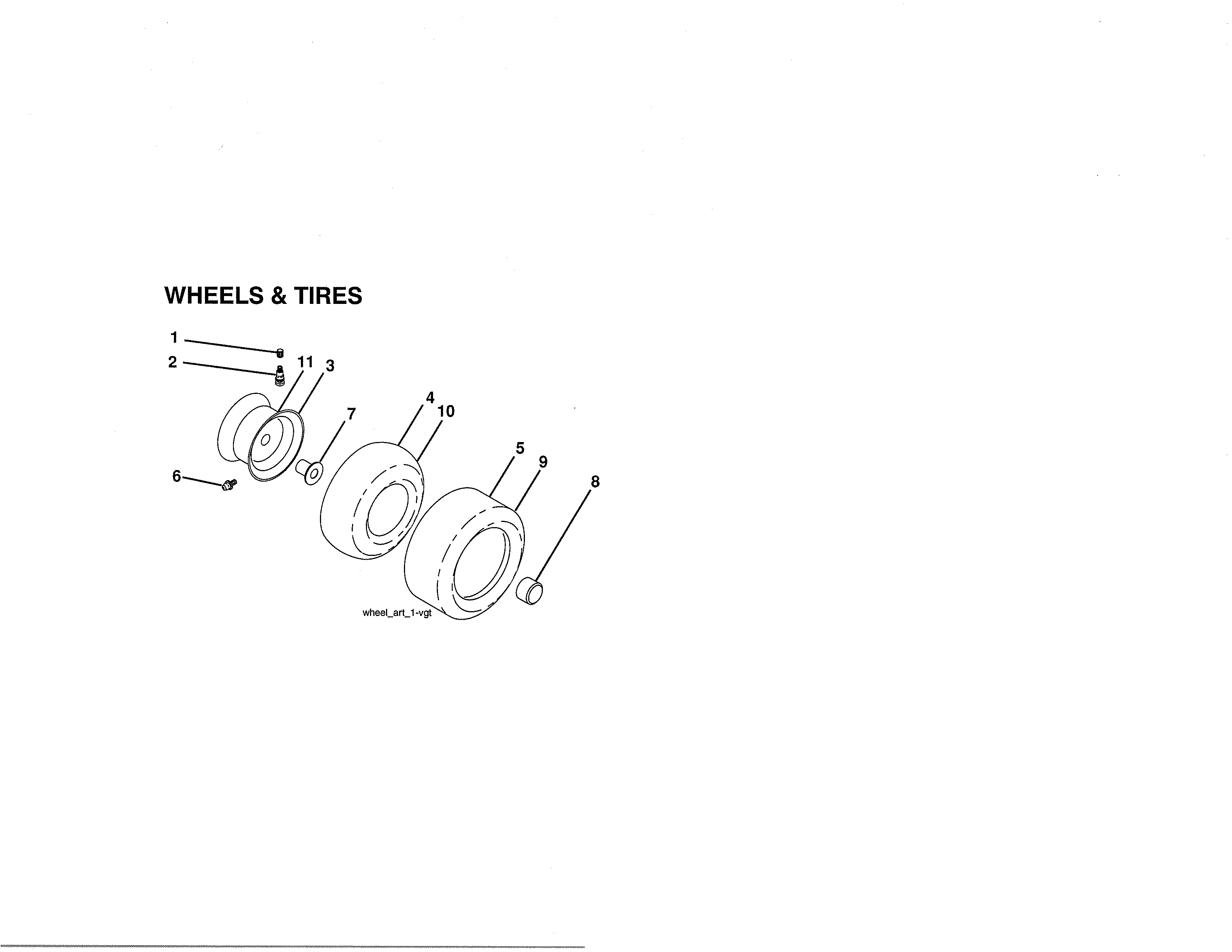 Craftsman 917288740 wheels and tires diagram