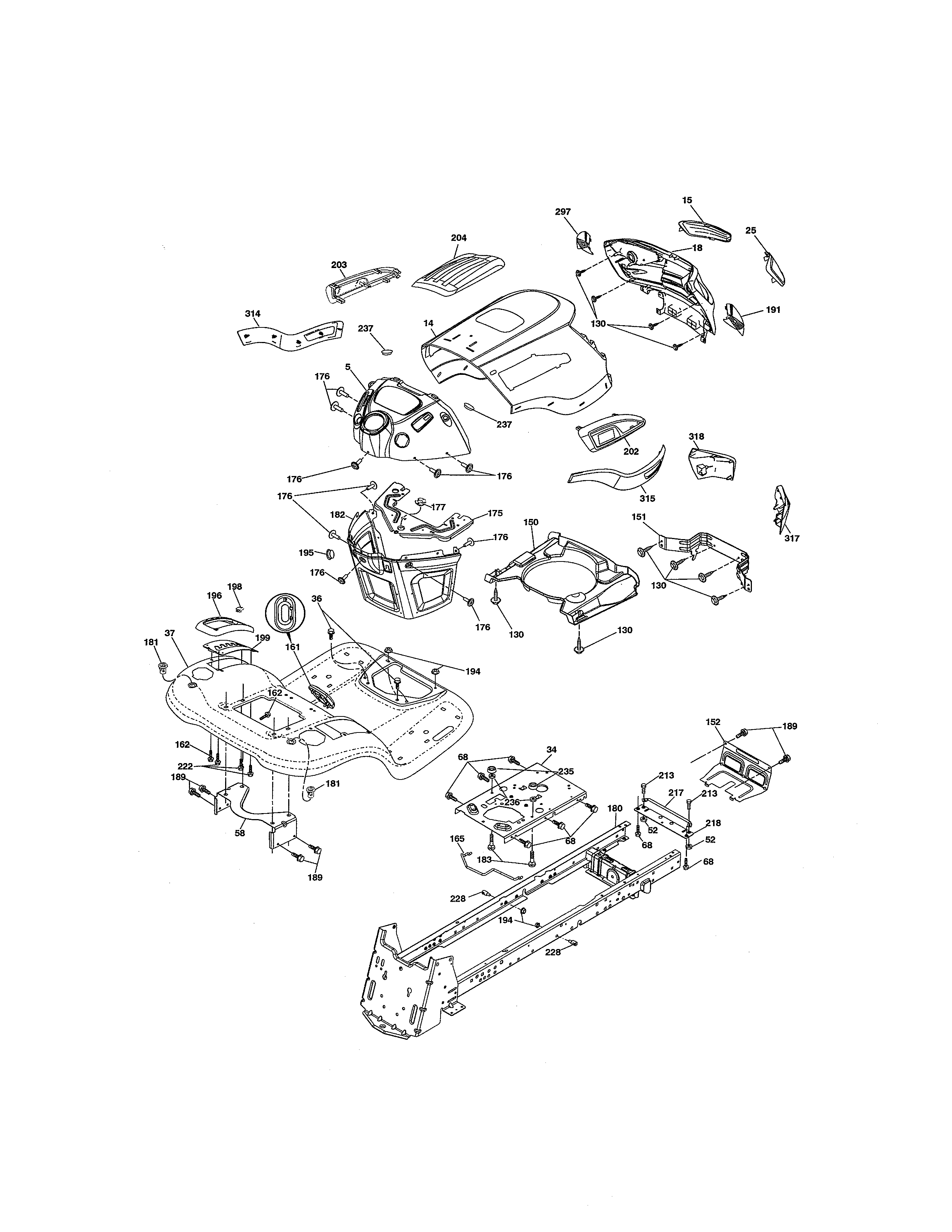 Craftsman 917289740 chassis & enclosures diagram