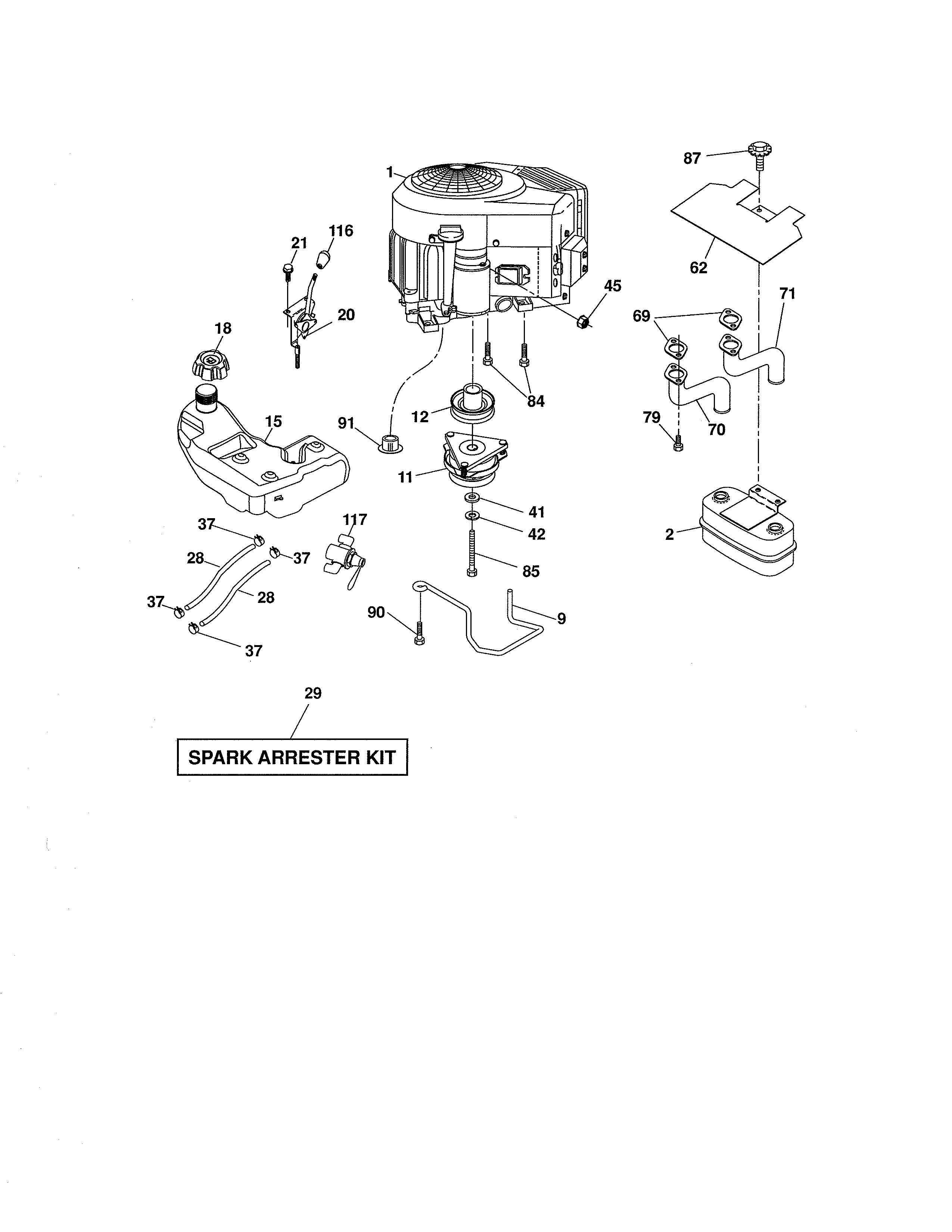 Craftsman 917289740 engine diagram