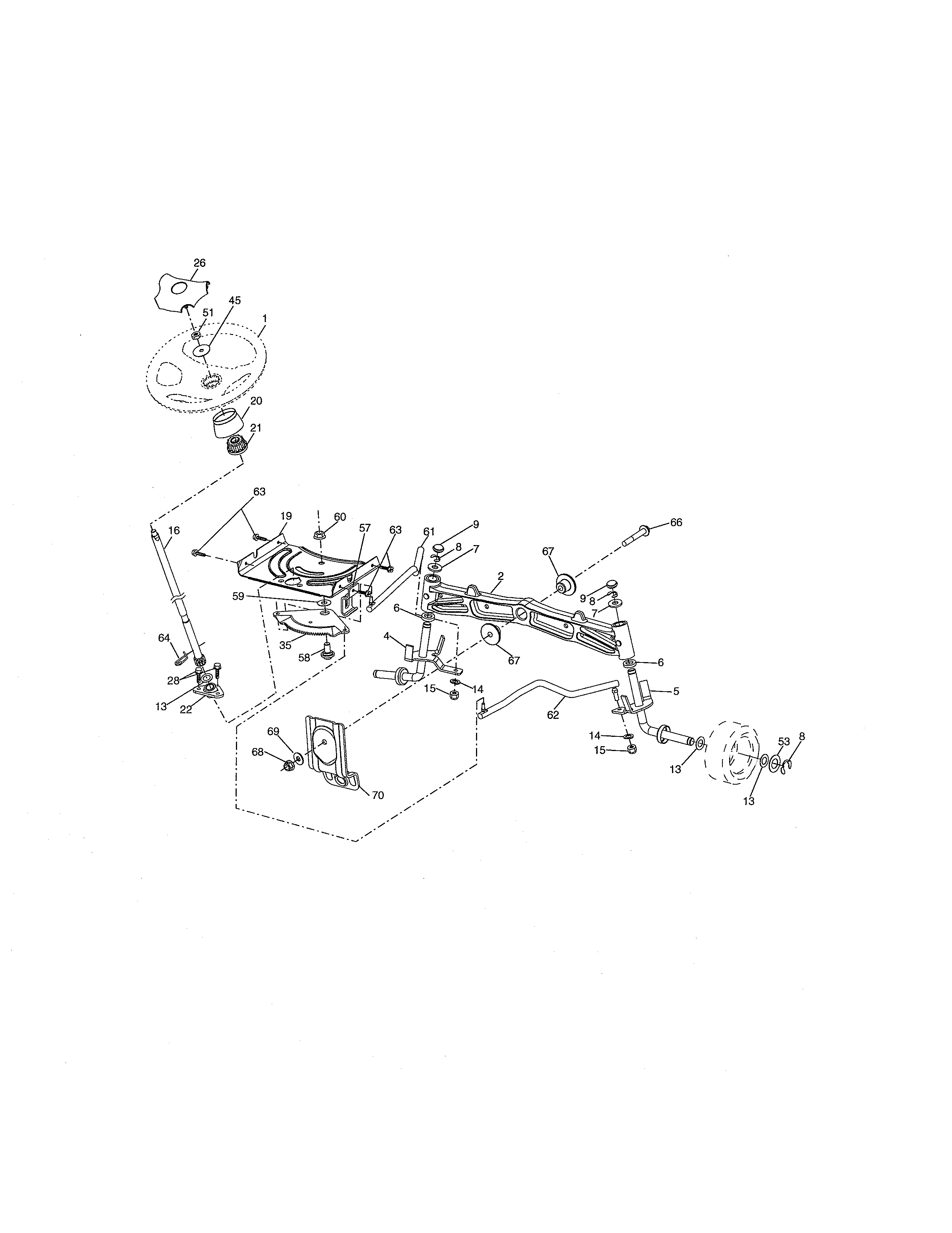 Craftsman 917289740 steering diagram