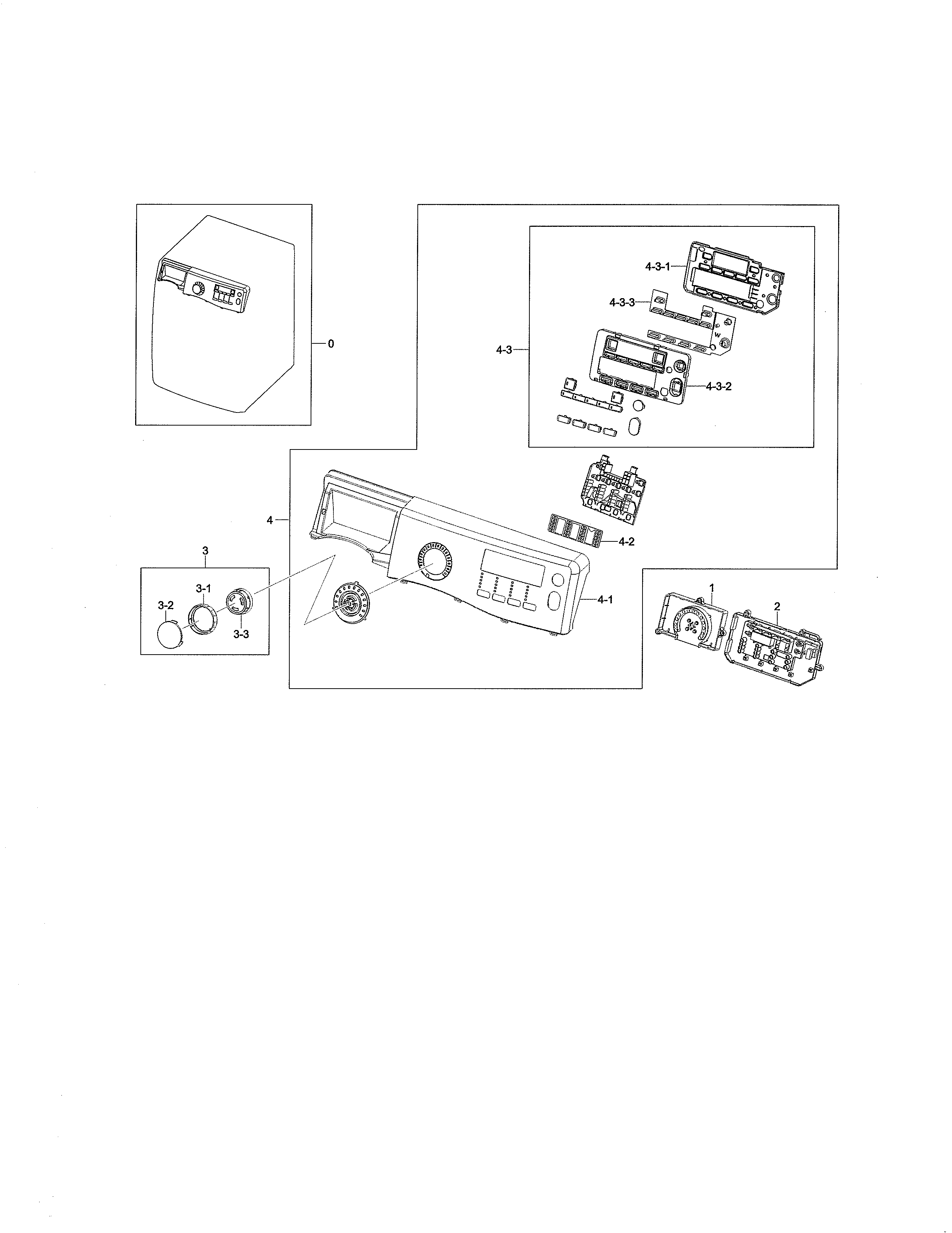 Samsung WF461ABP/XAA-01 control panel diagram