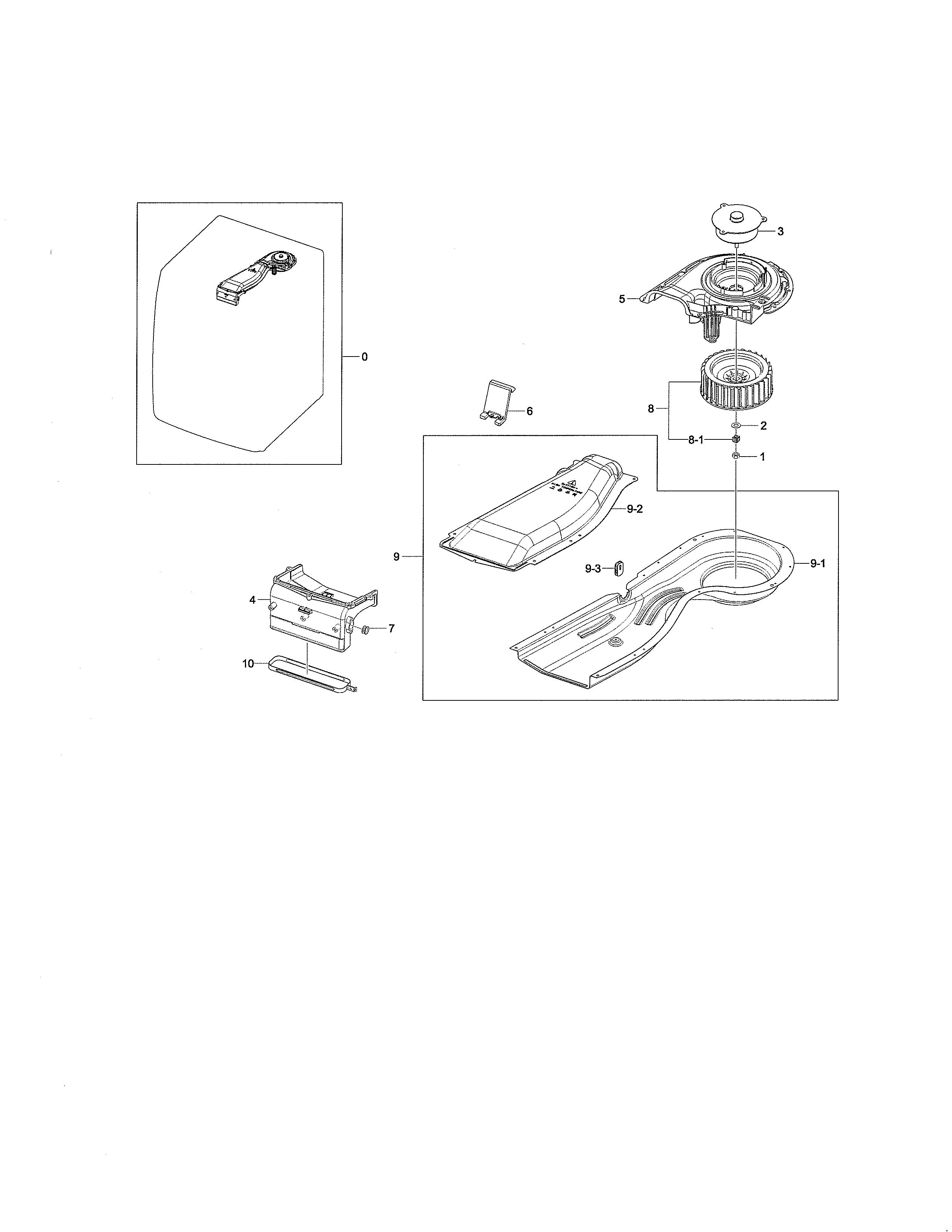 Samsung WF461ABP/XAA-01 duct scroll diagram
