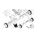 Craftsman 917255501 drive control/gear case/wheels diagram