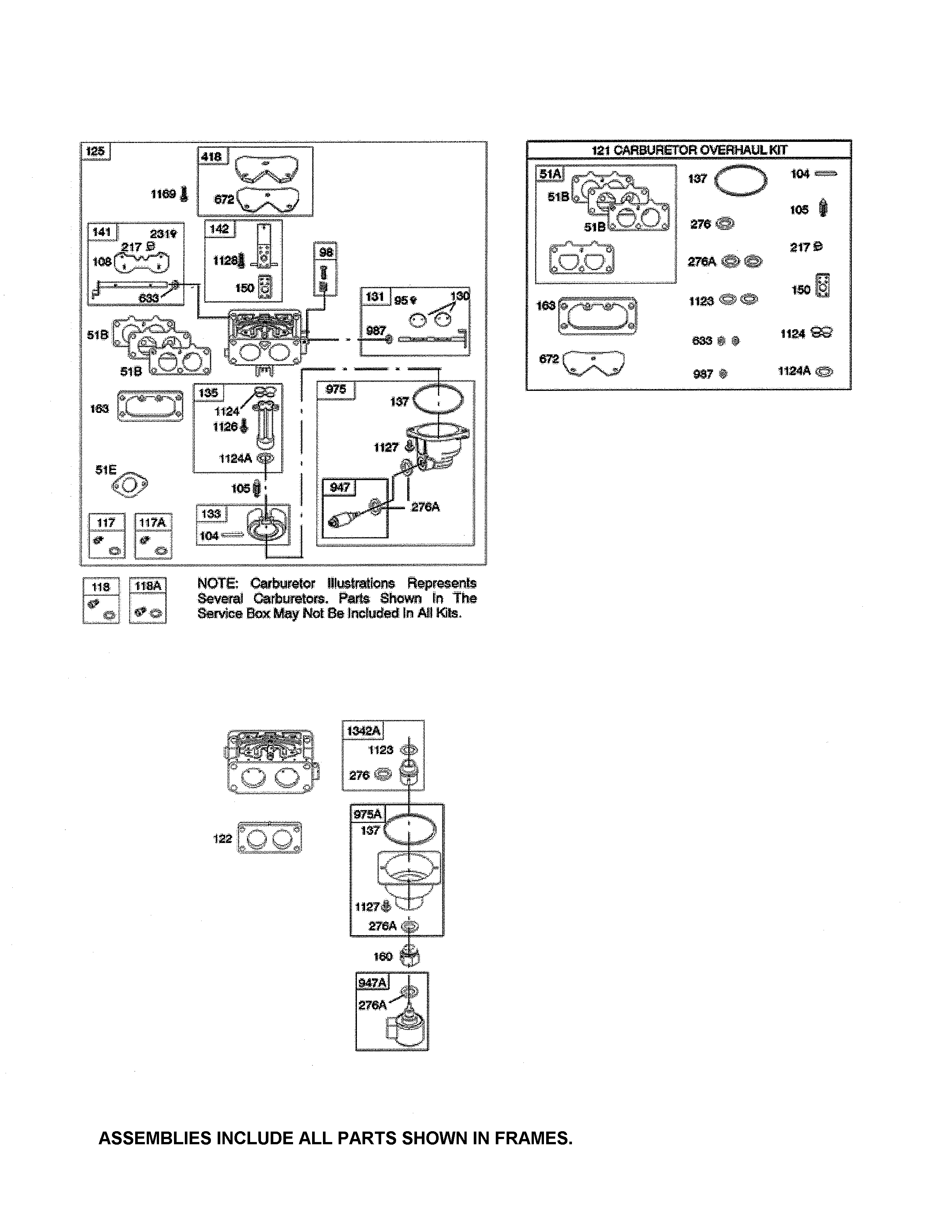 Ariens A23BH46 carburetor diagram