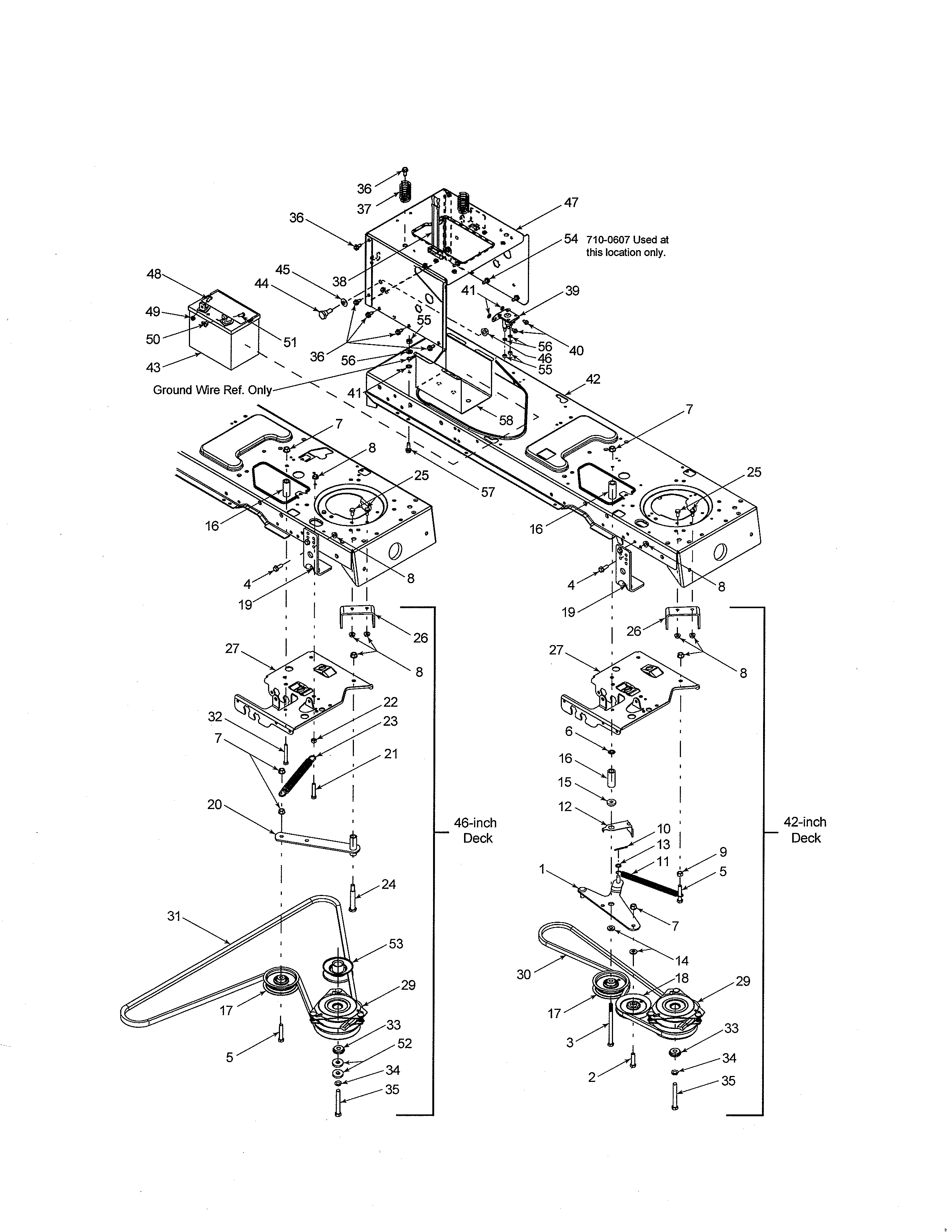 Yard-Man 13AX614G701 battery/electric pto clutch diagram