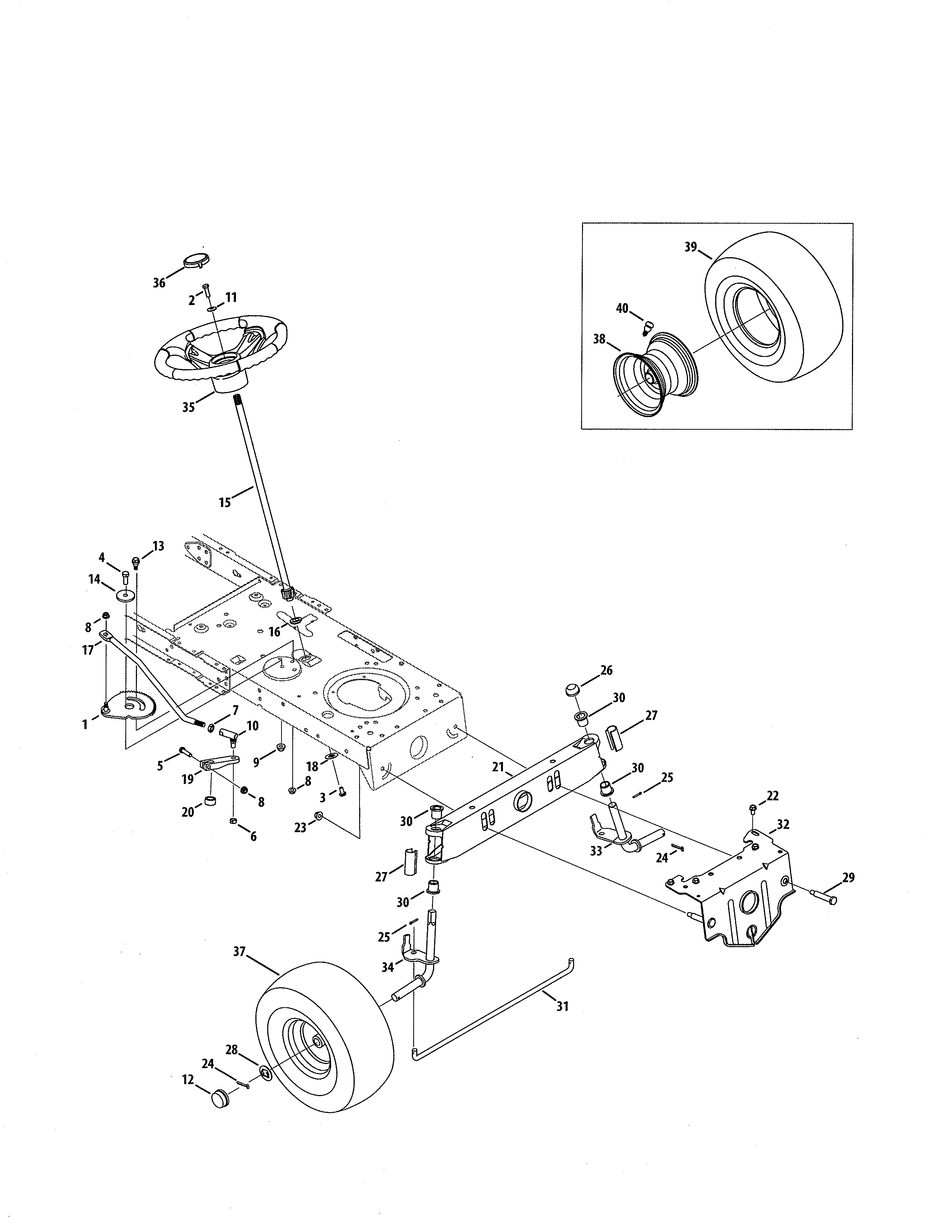 Craftsman 247288842 steering diagram