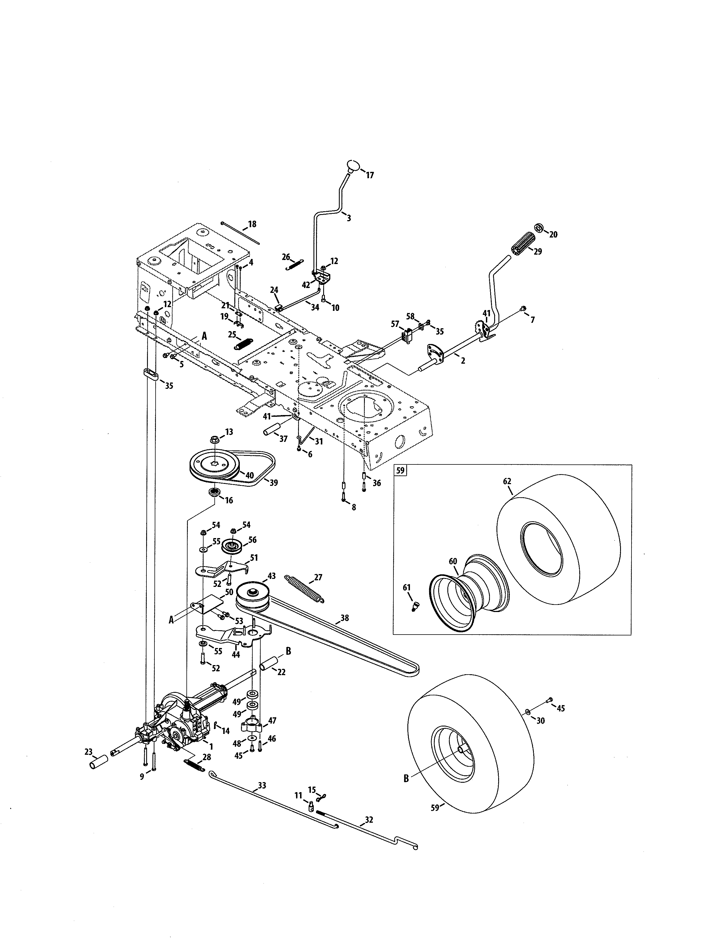MTD 13AN77SS299 transmission diagram