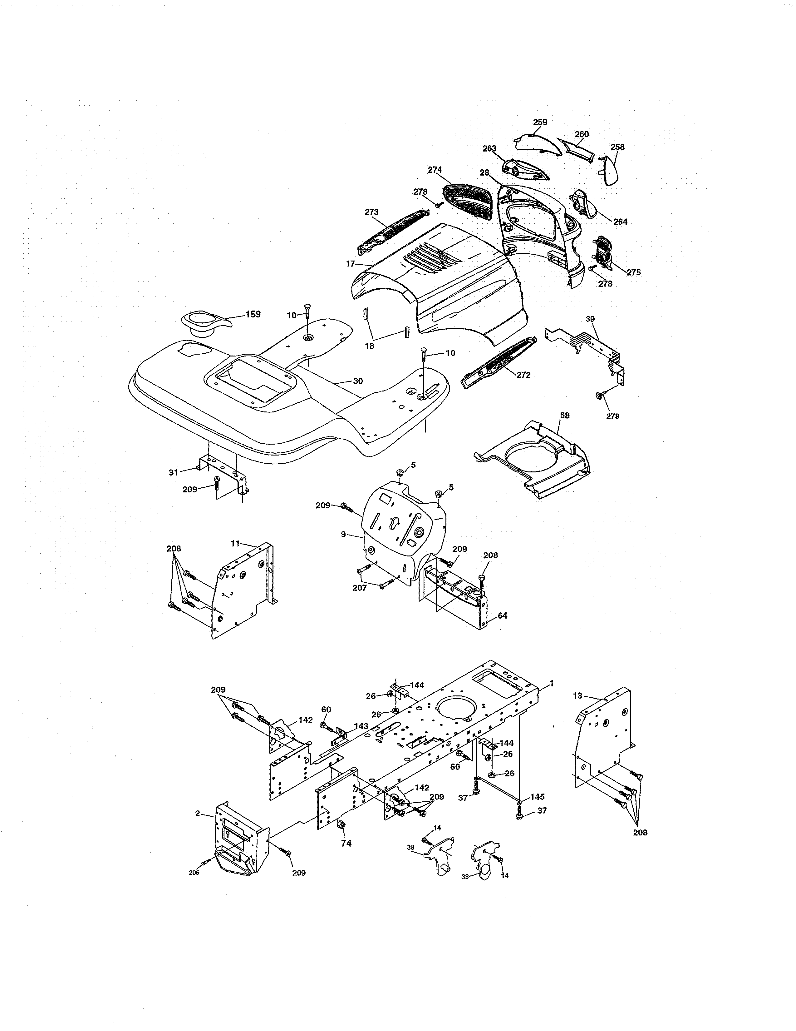 Craftsman 917274822 chassis & enclosures diagram