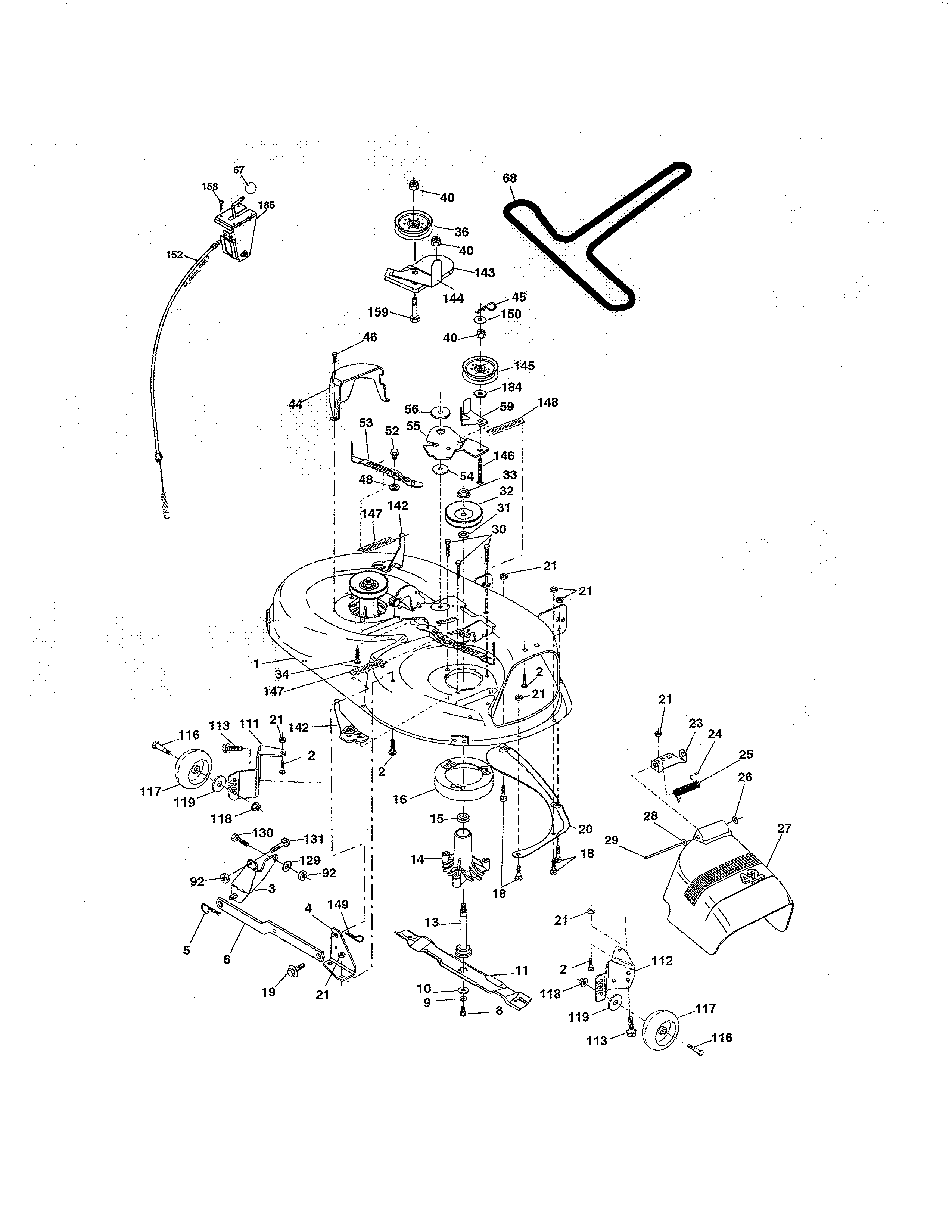 Craftsman 917274822 mower deck diagram