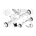 Craftsman 917255502 drive control/gear case/wheels diagram
