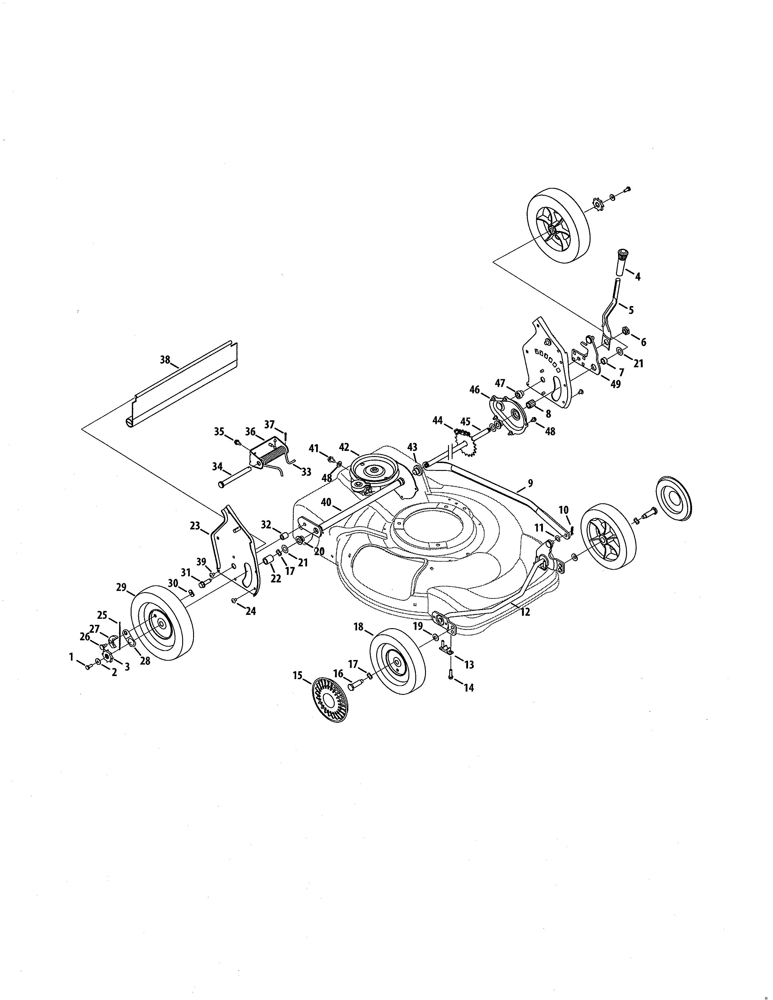 MTD 12A948J099 drive diagram