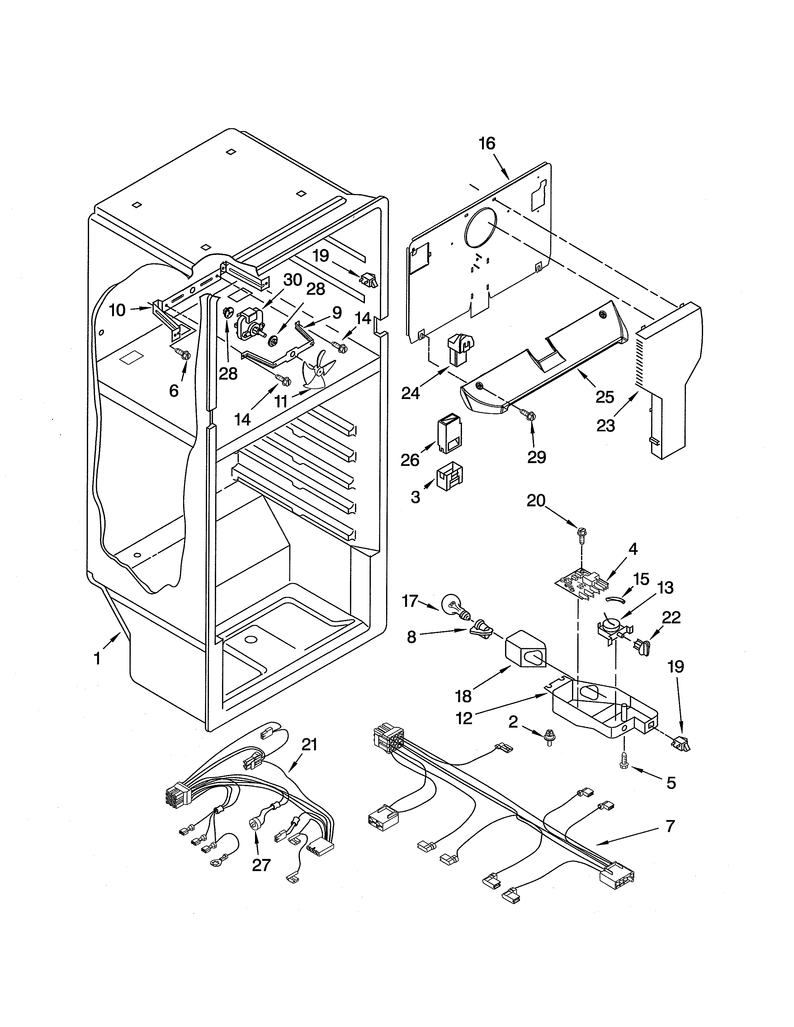 Kenmore 10670933901 liner diagram