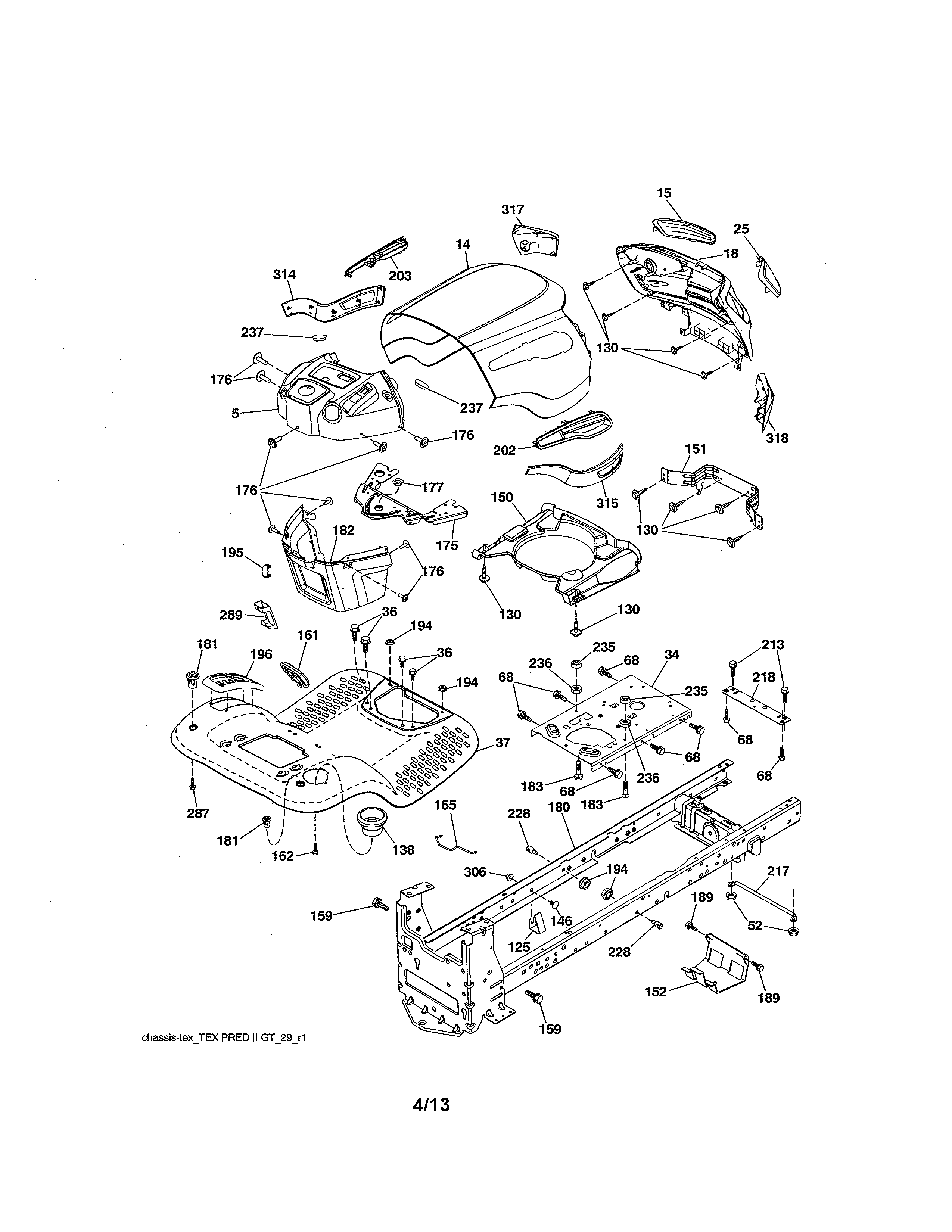 Craftsman 917250230 chassis diagram