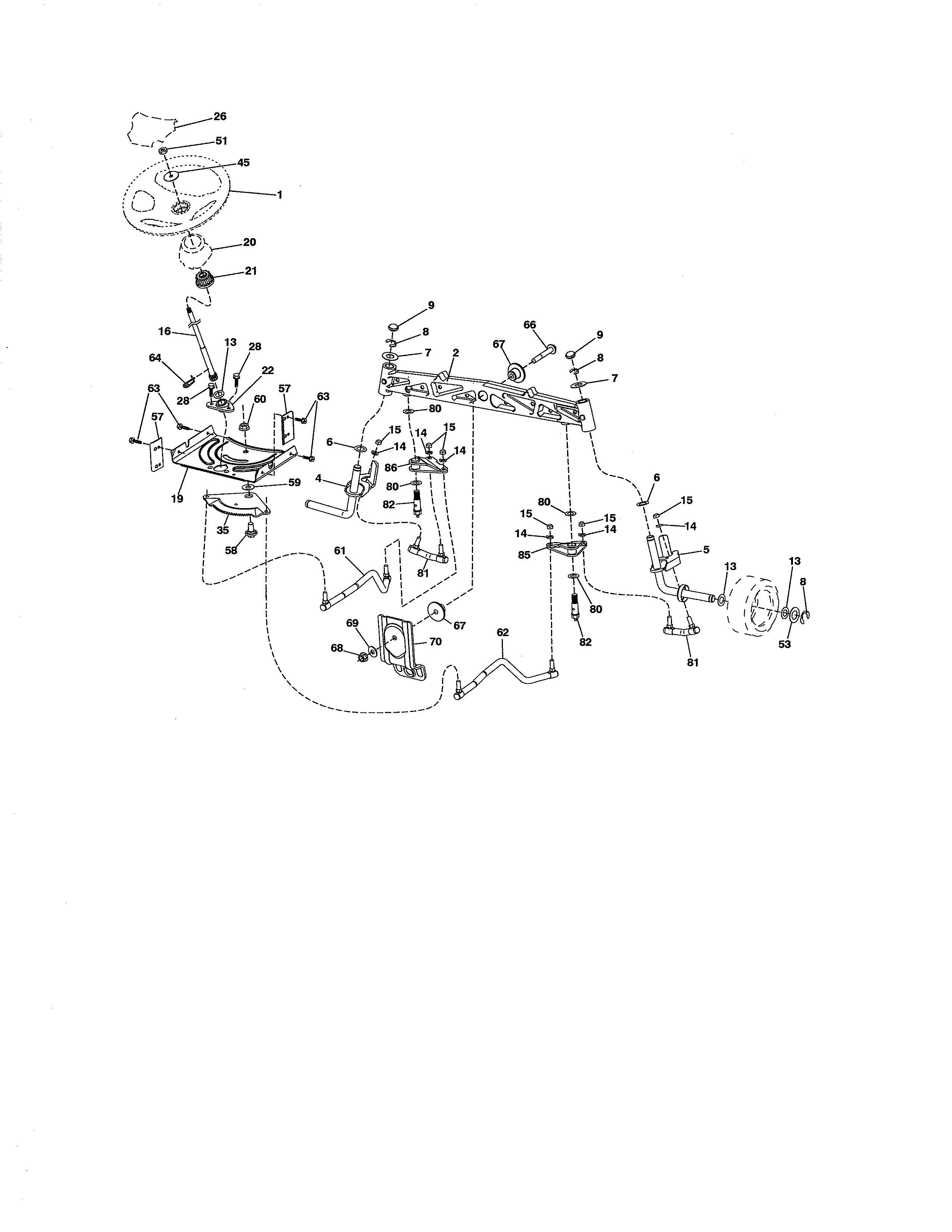 Craftsman 917250230 steering diagram