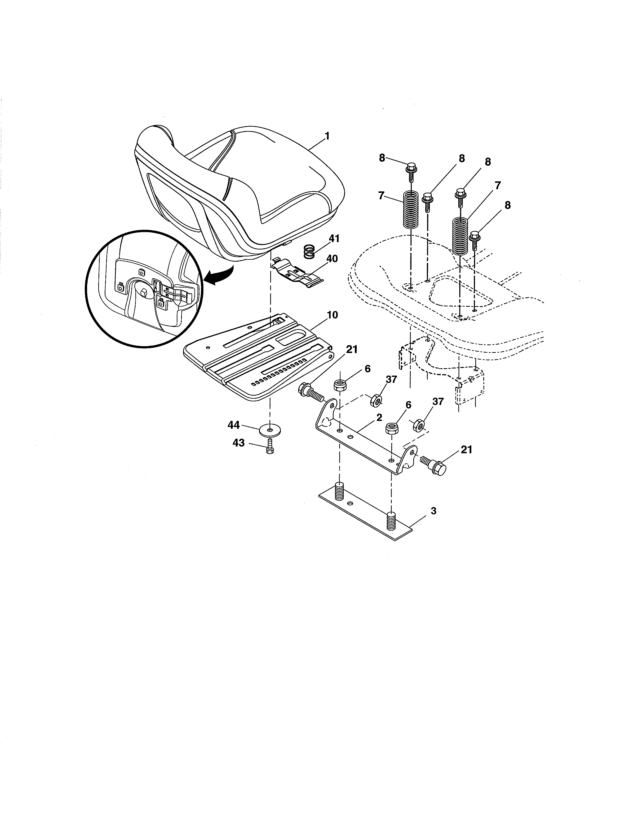 Craftsman 917250230 seat diagram