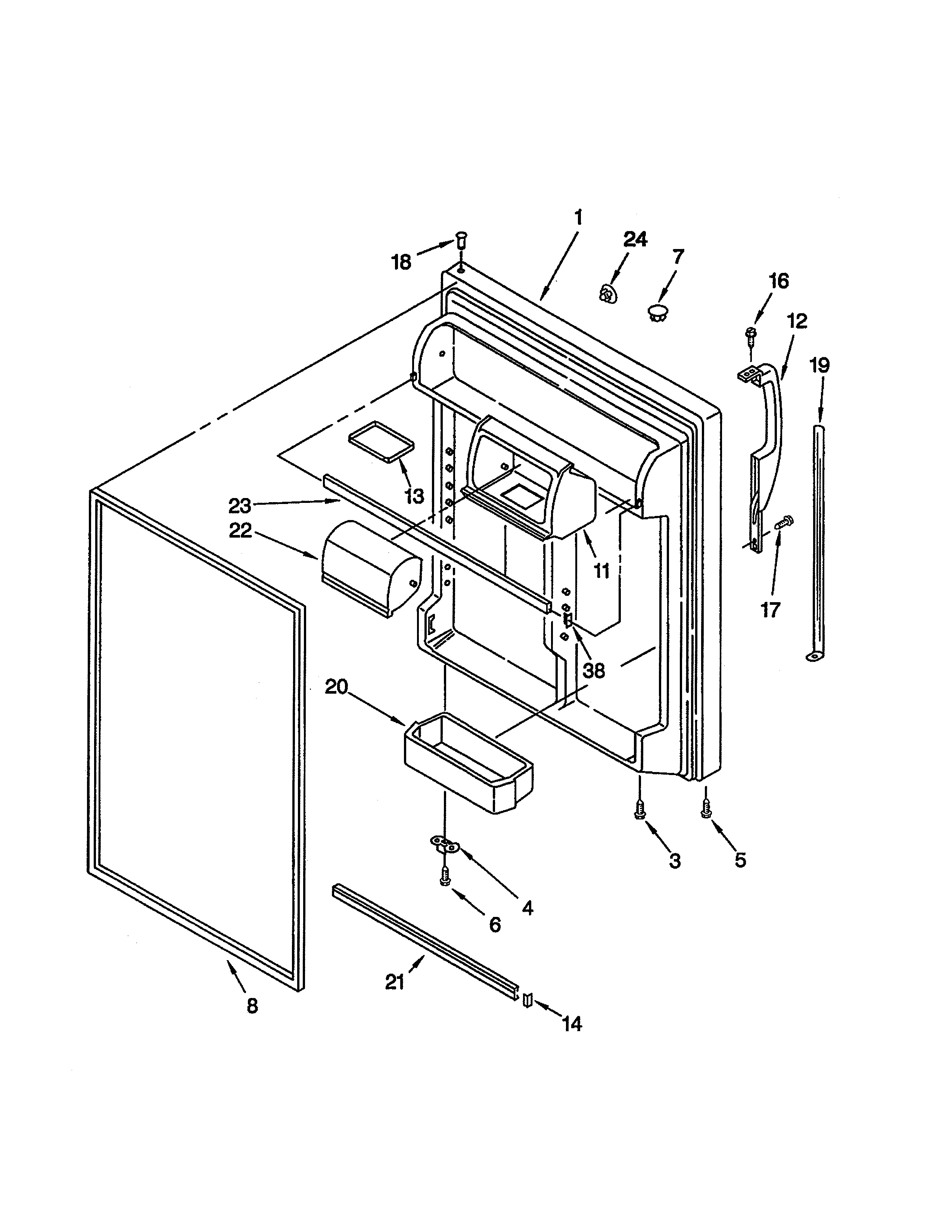 Kenmore 10678905890 refrigerator door diagram