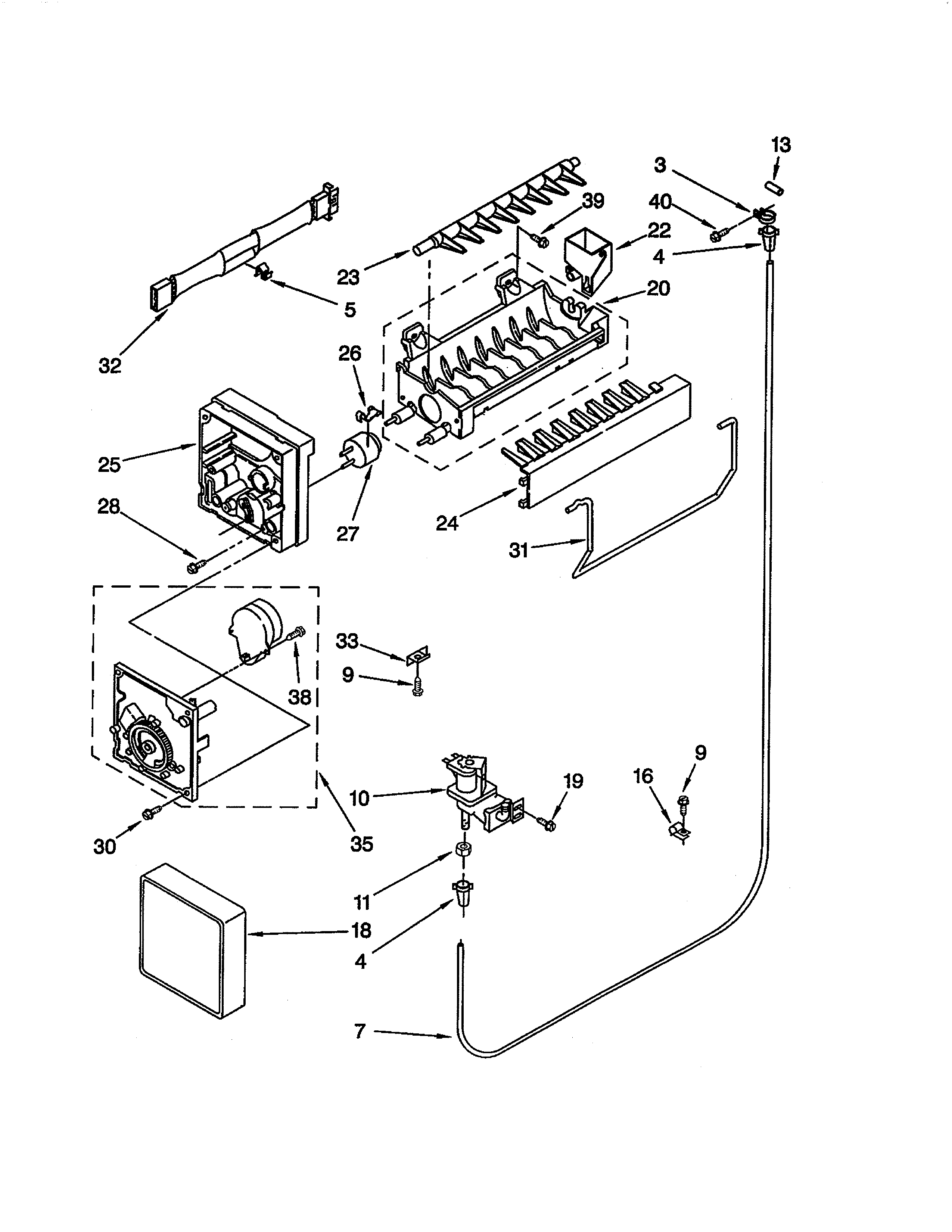 Kenmore 10678905890 icemaker diagram