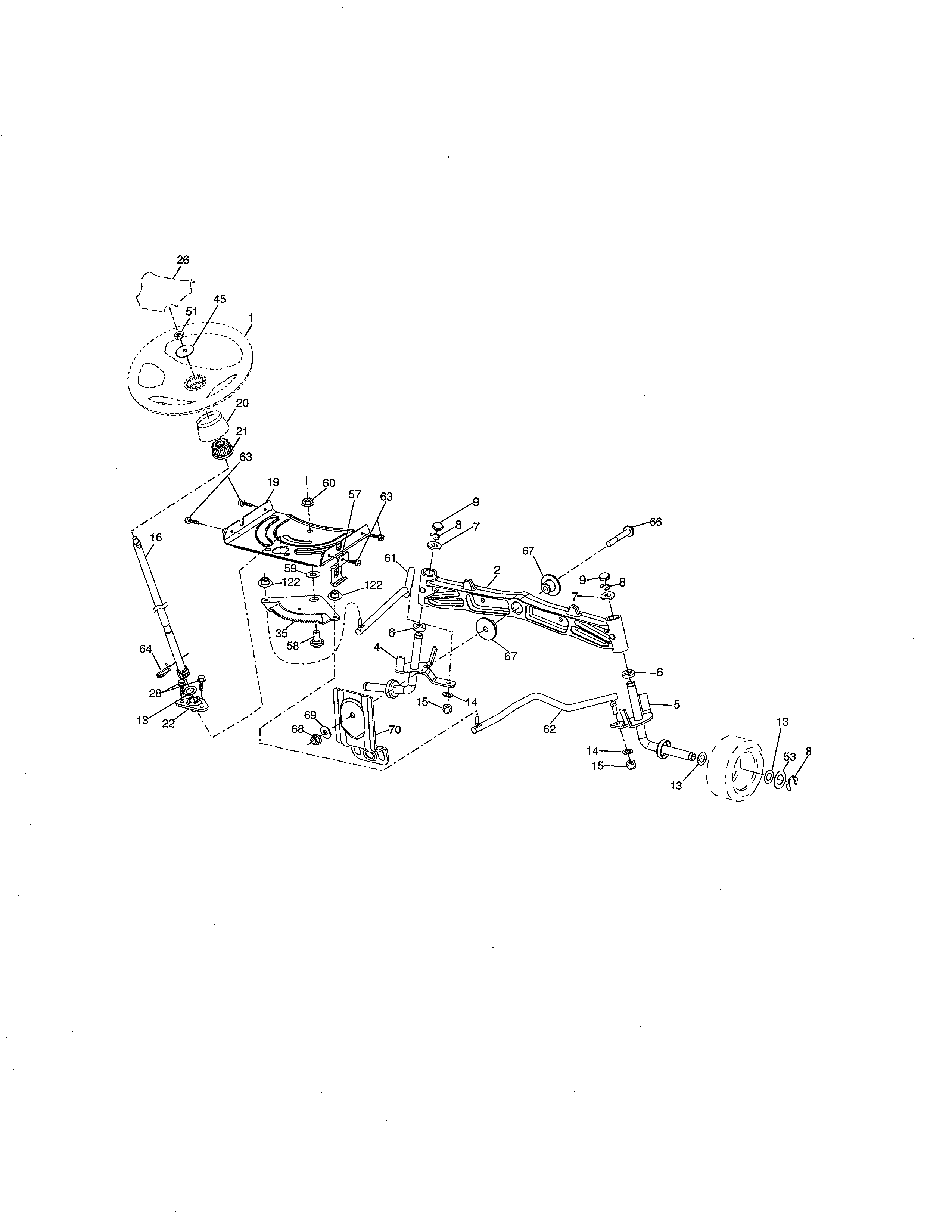 Craftsman 917254362 steering diagram