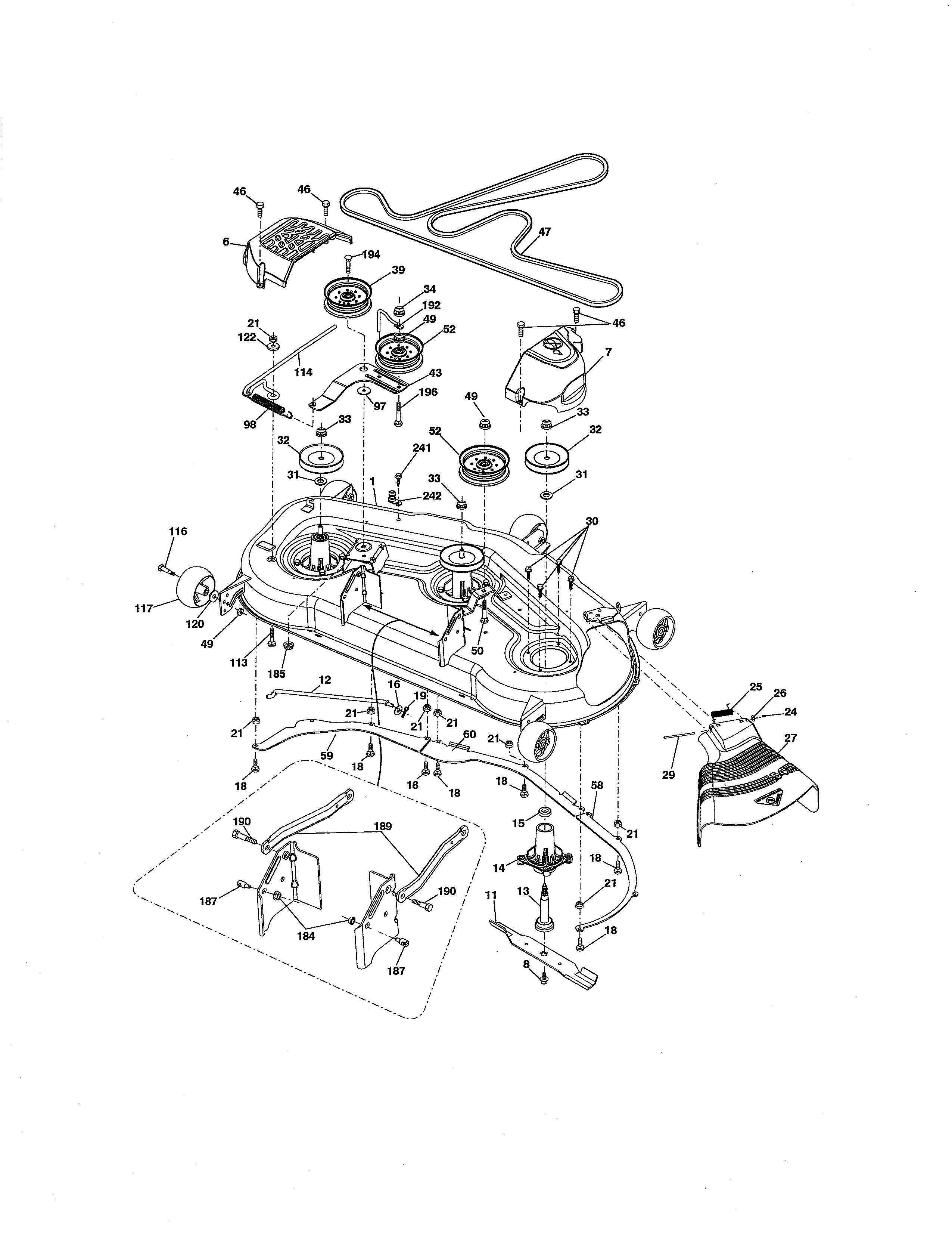 Craftsman 917254362 mower deck diagram