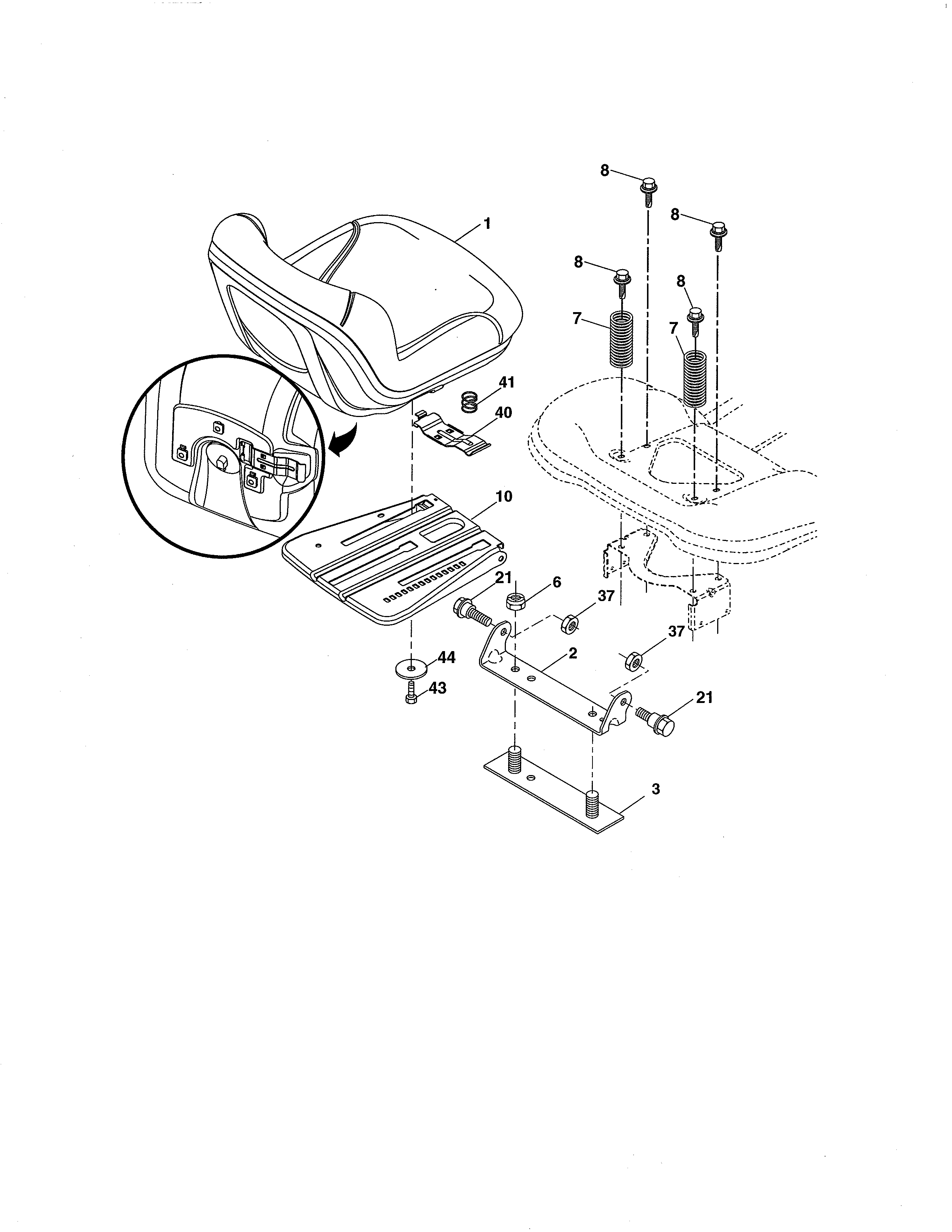 Craftsman 917254362 seat diagram