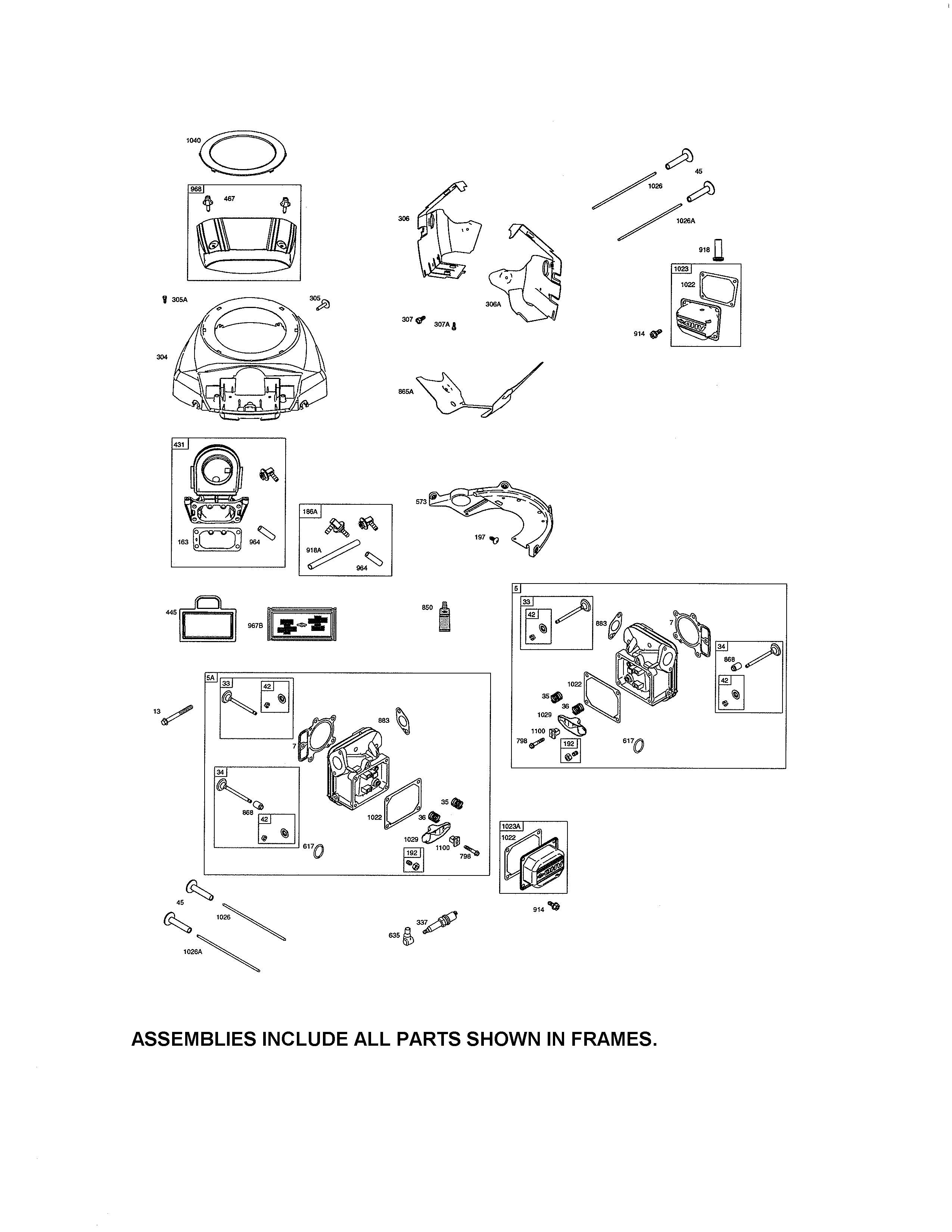 Craftsman 917254362 head-cylinder/blower housing diagram