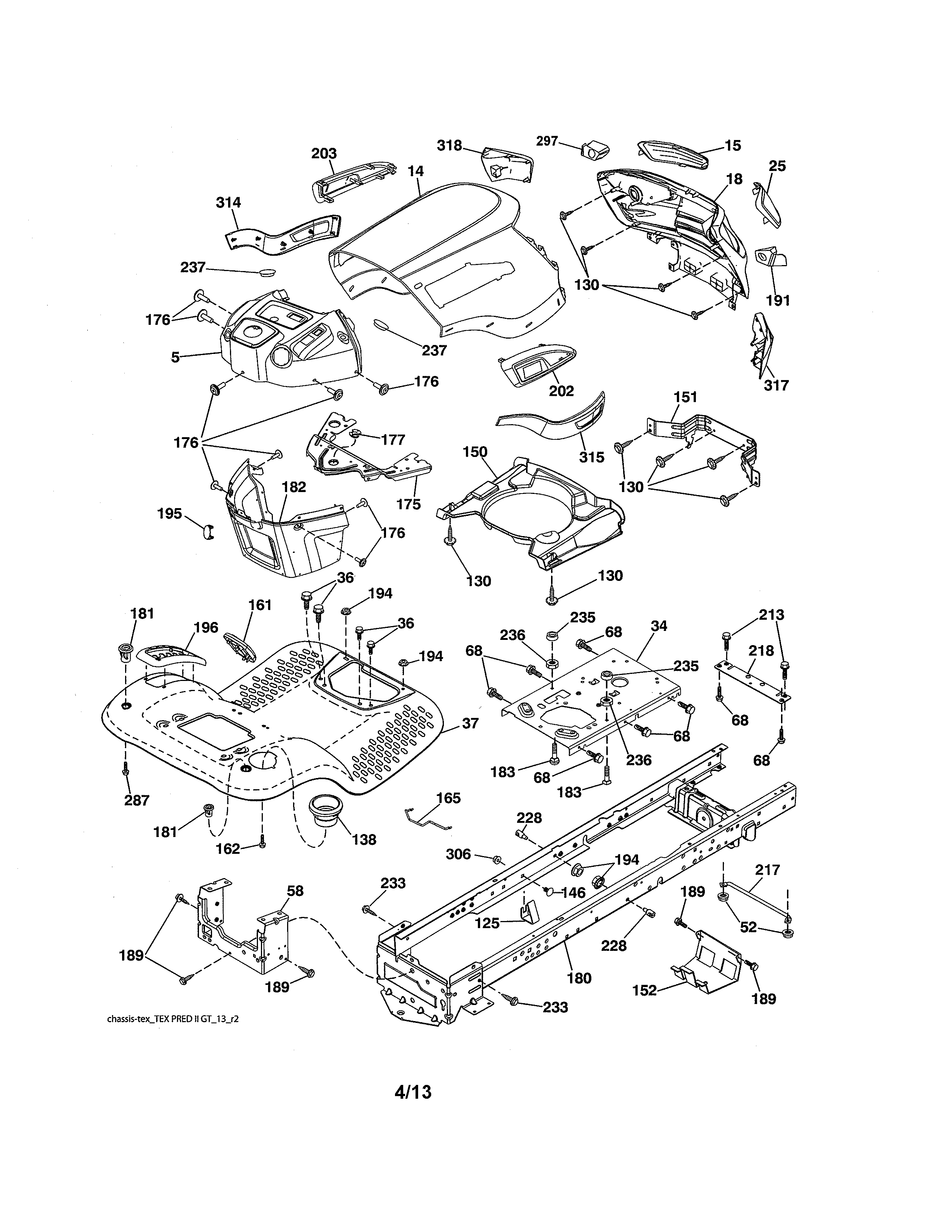 Craftsman 917288582 chassis diagram