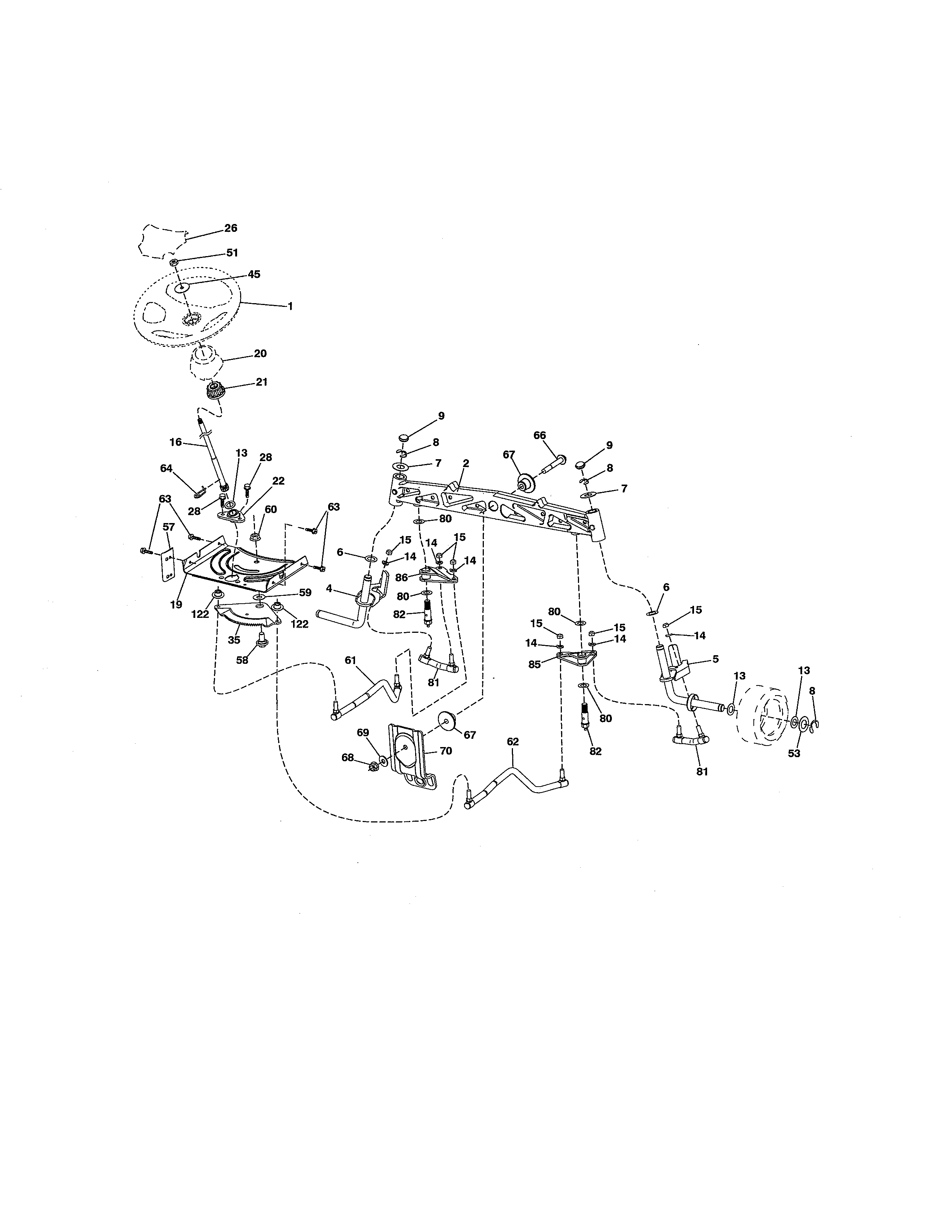 Craftsman 917288582 steering diagram