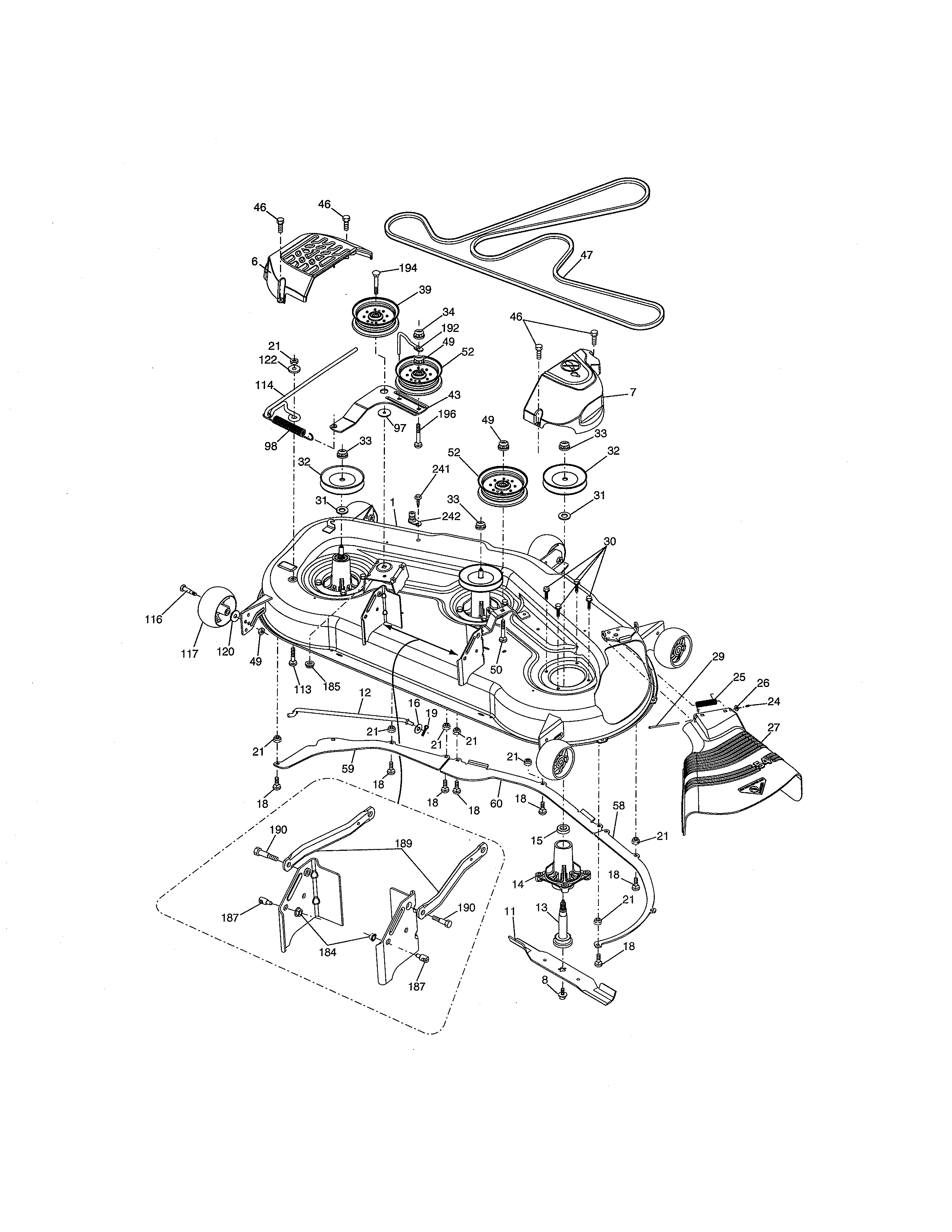 Craftsman 917280084 mower deck diagram