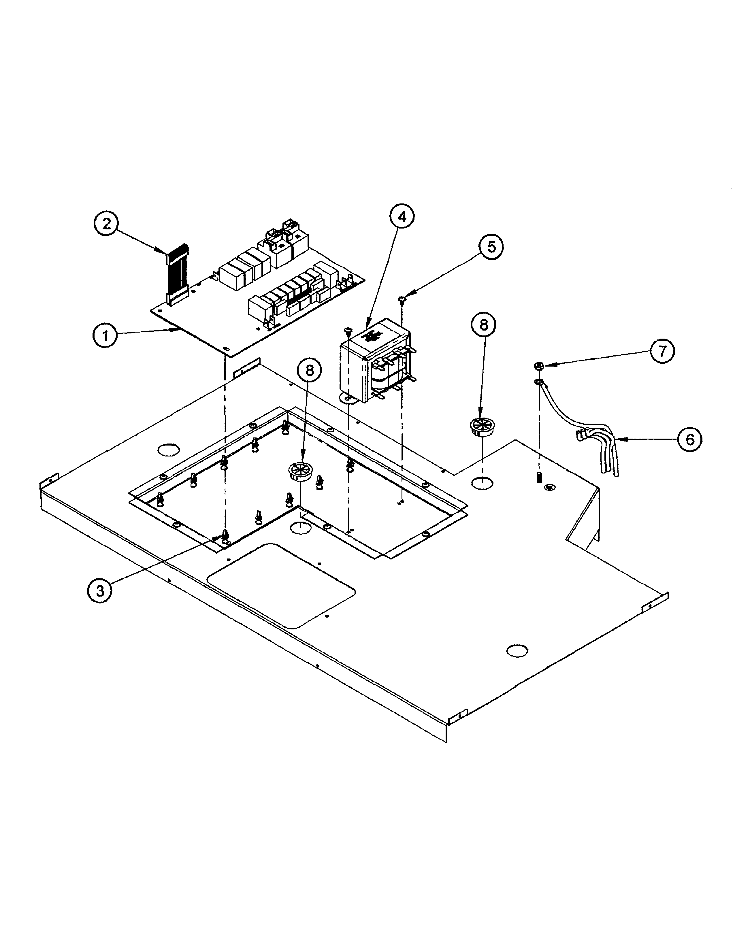 Dacor ROV230B pcb diagram