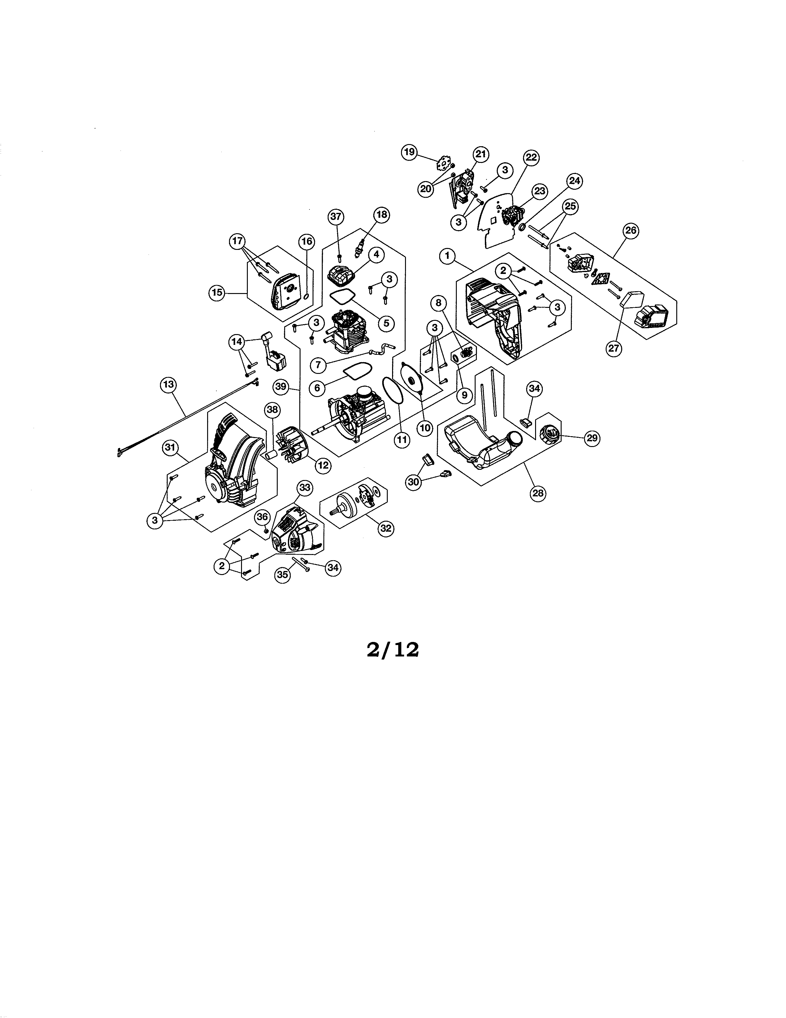 Craftsman 316299372 short block/fuel tank diagram