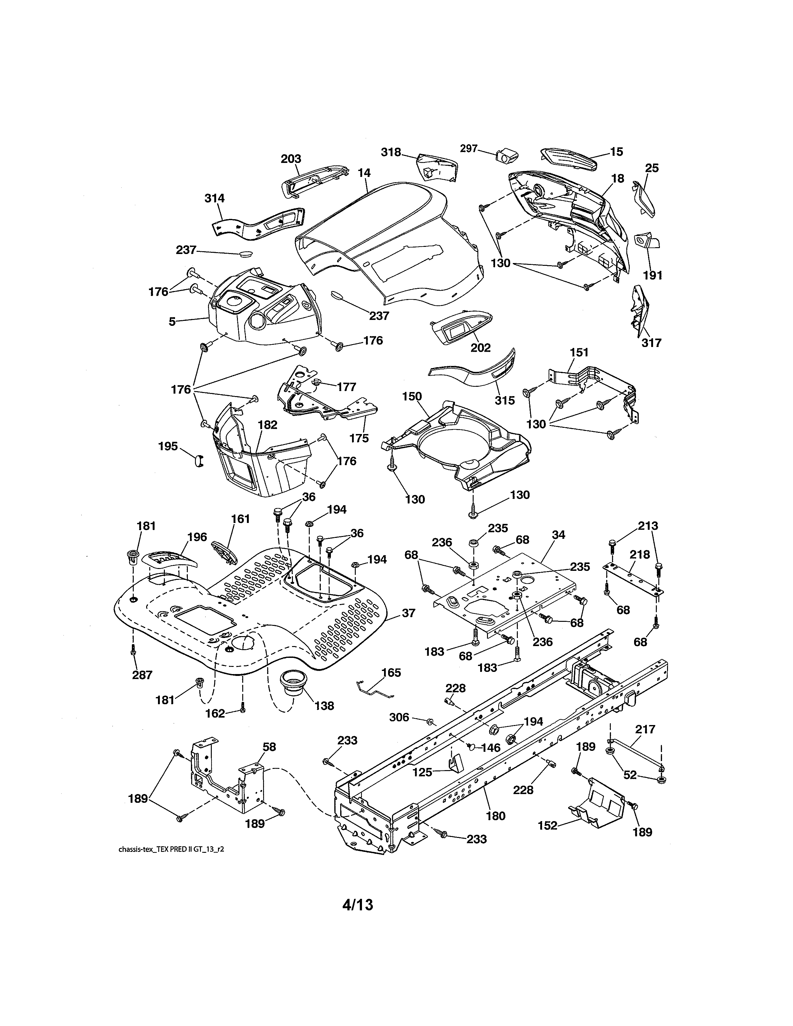 Craftsman 917288631 chassis diagram