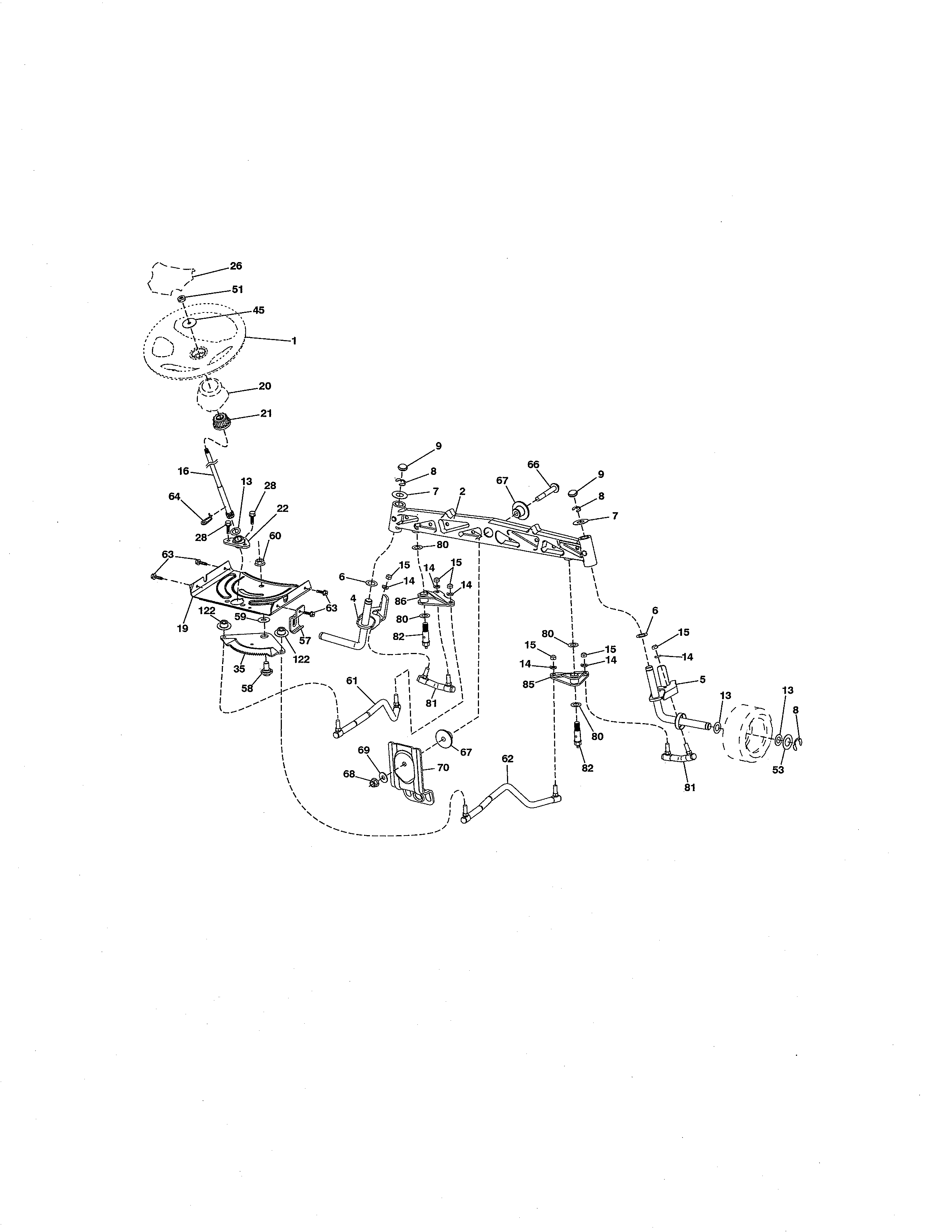 Craftsman 917288631 steering diagram
